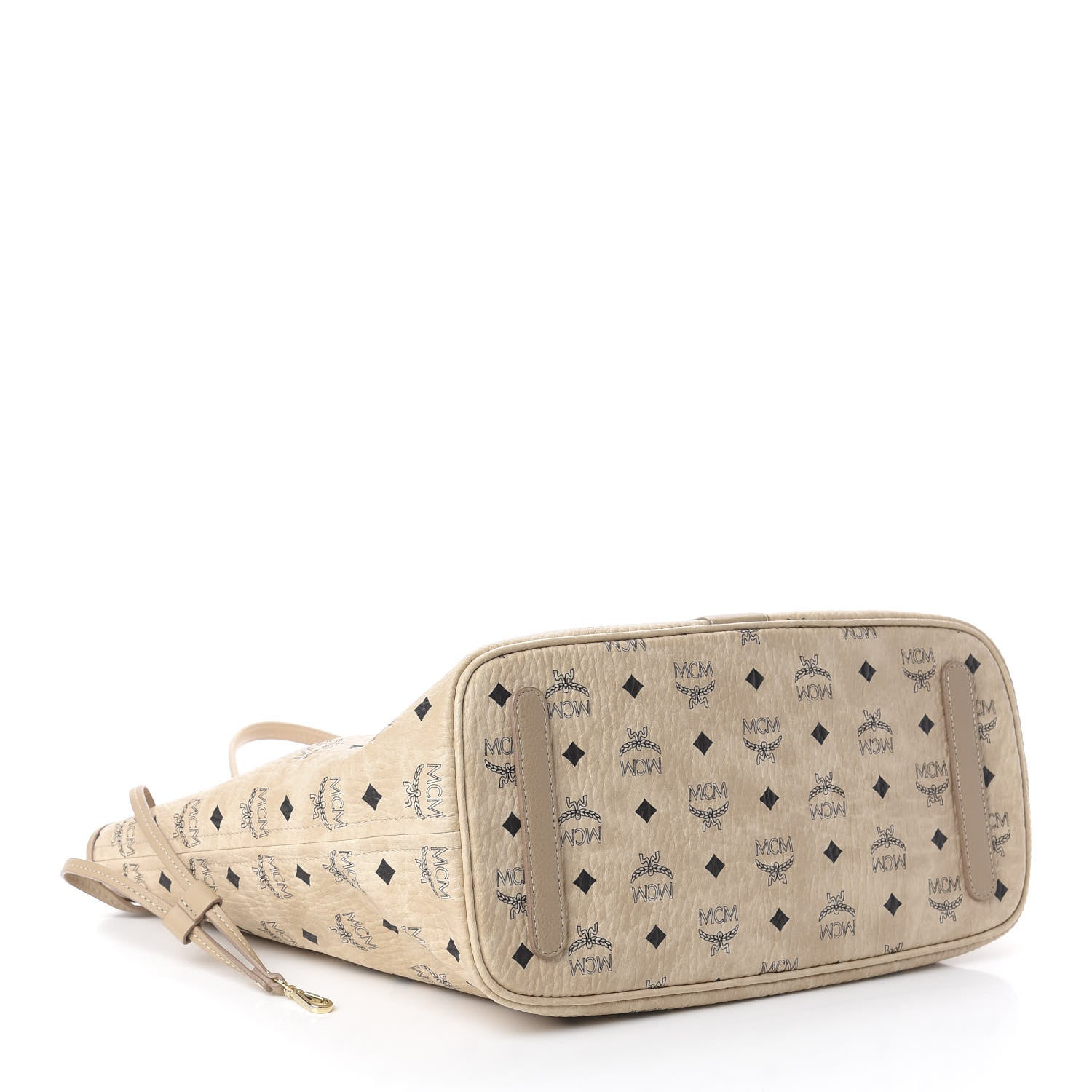 MCM Visetos Medium Liz Reversible Shopper Tote Beige 5 of 13