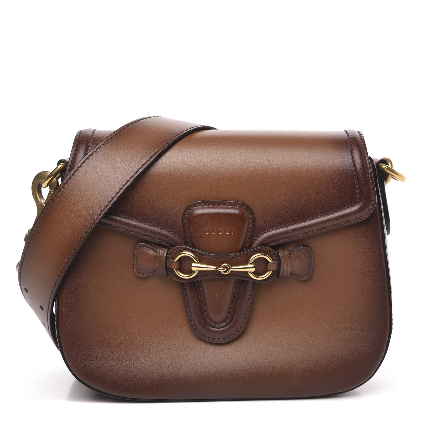 Calfskin Medium Lady Web Shoulder Bag Cuir