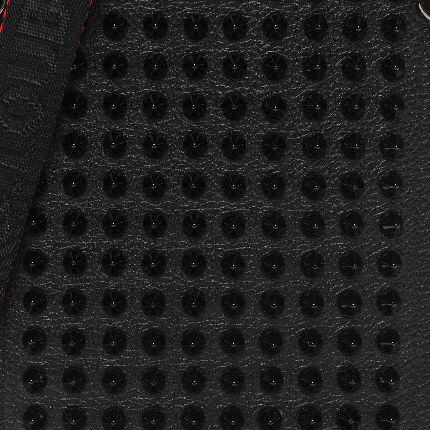 Empire Calfskin Spikes Loubilab Clutch Black