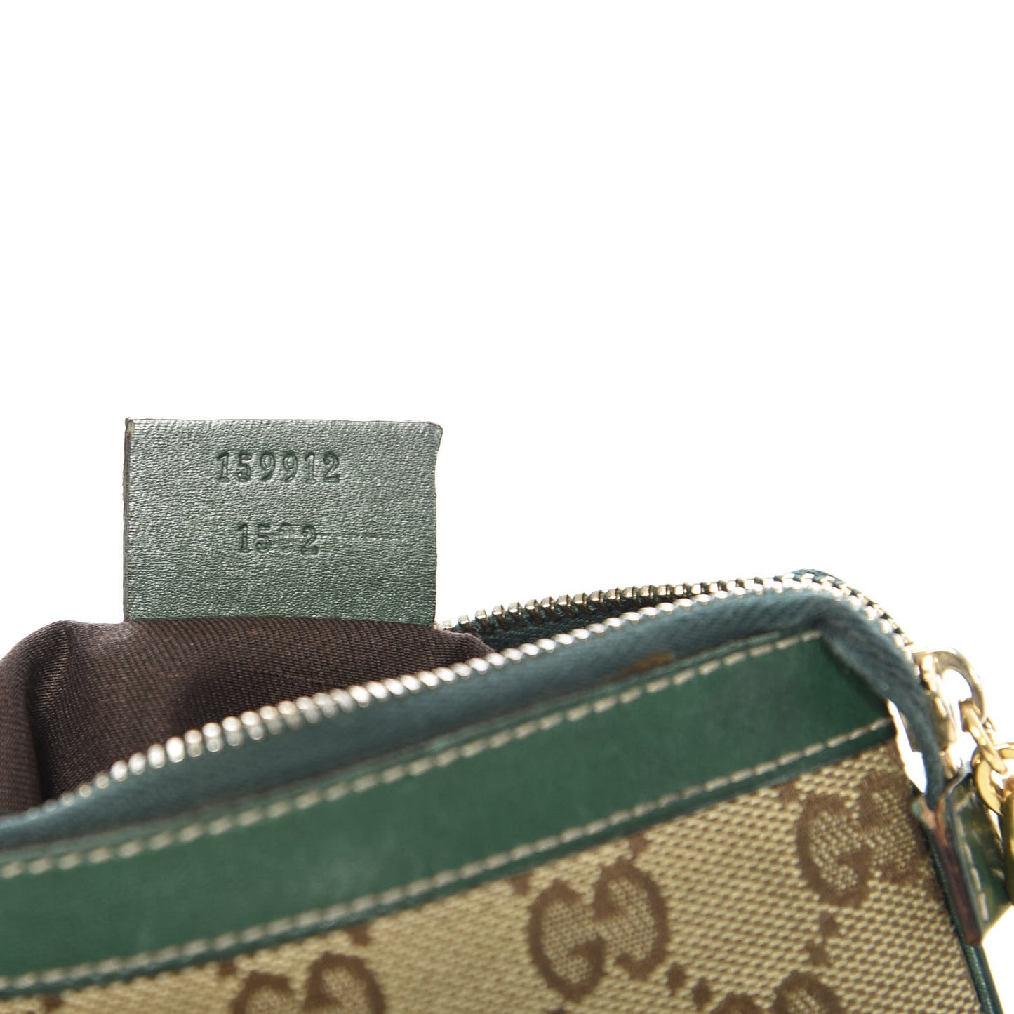 Monogram Small Zip Pouch Green