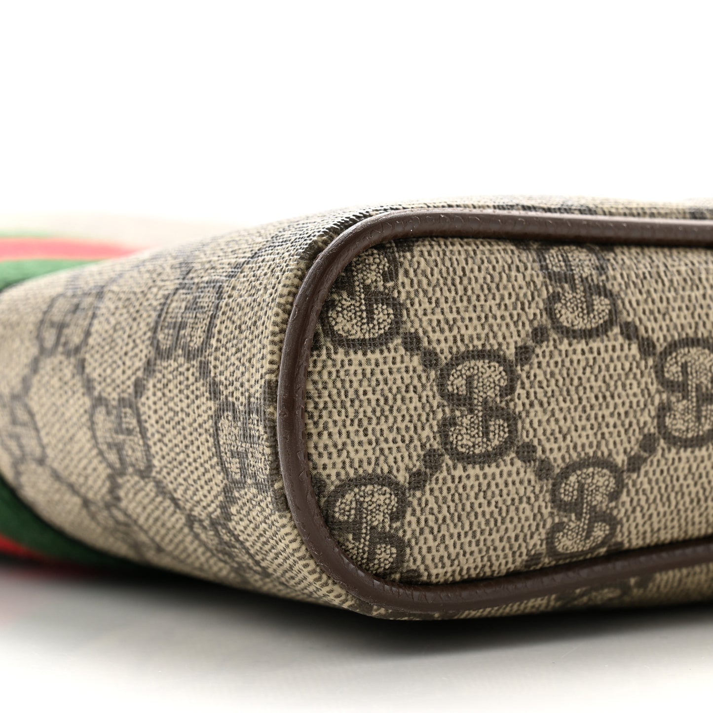 GG Supreme Monogram Web Small Ophidia Messenger Bag Brown