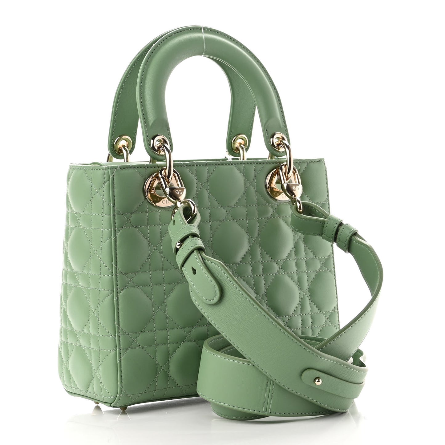 Lambskin Cannage Small My ABCDior Lady Dior Green