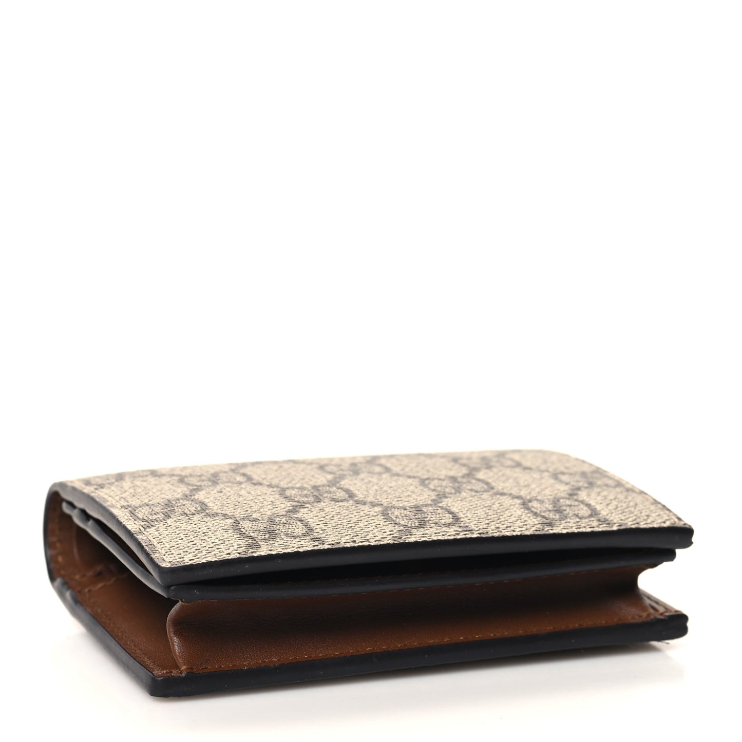 GG Supreme Monogram Card Case Beige