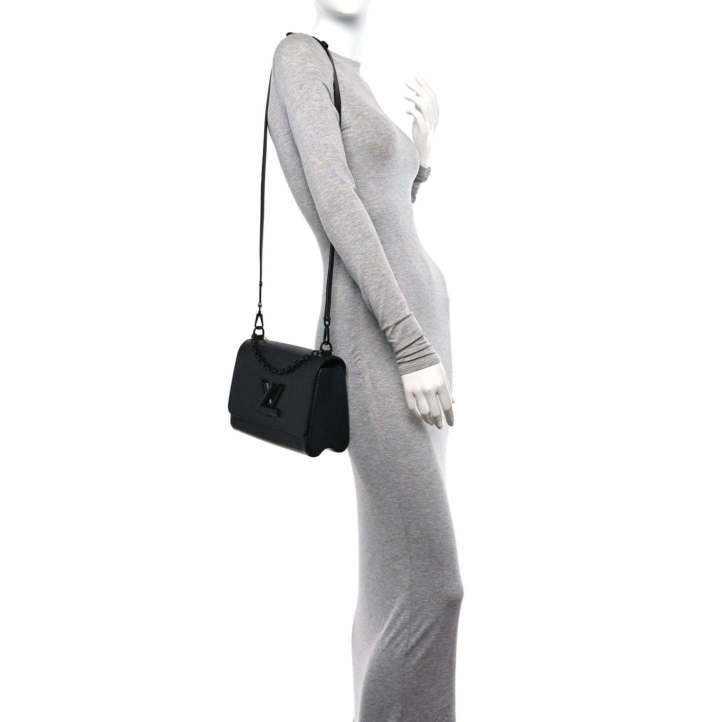 Epi Twist Shoulder Bag MM Matte Black