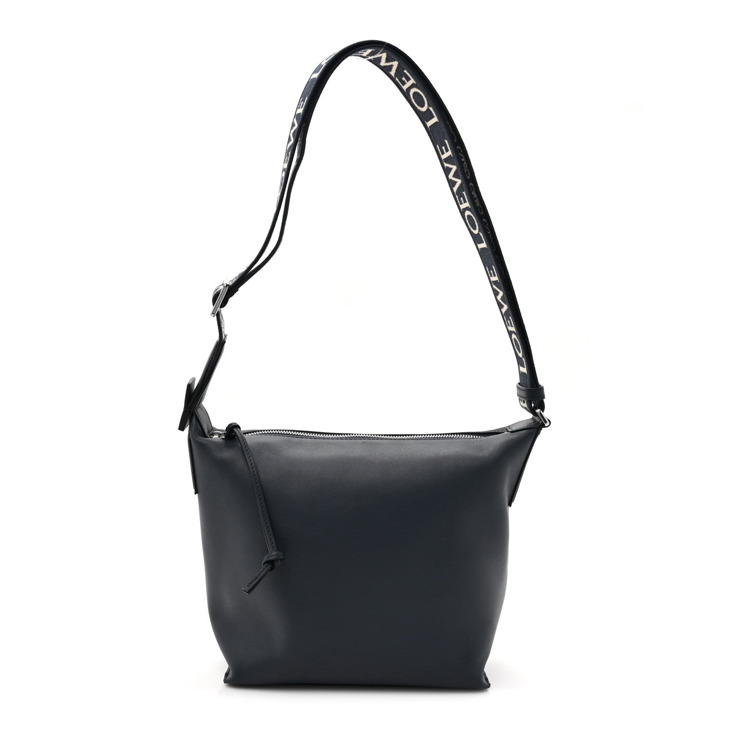 Loewe Supple Smooth Calfskin Jacquard Small Cubi Crossbody Bag Deep Navy 1 of 11