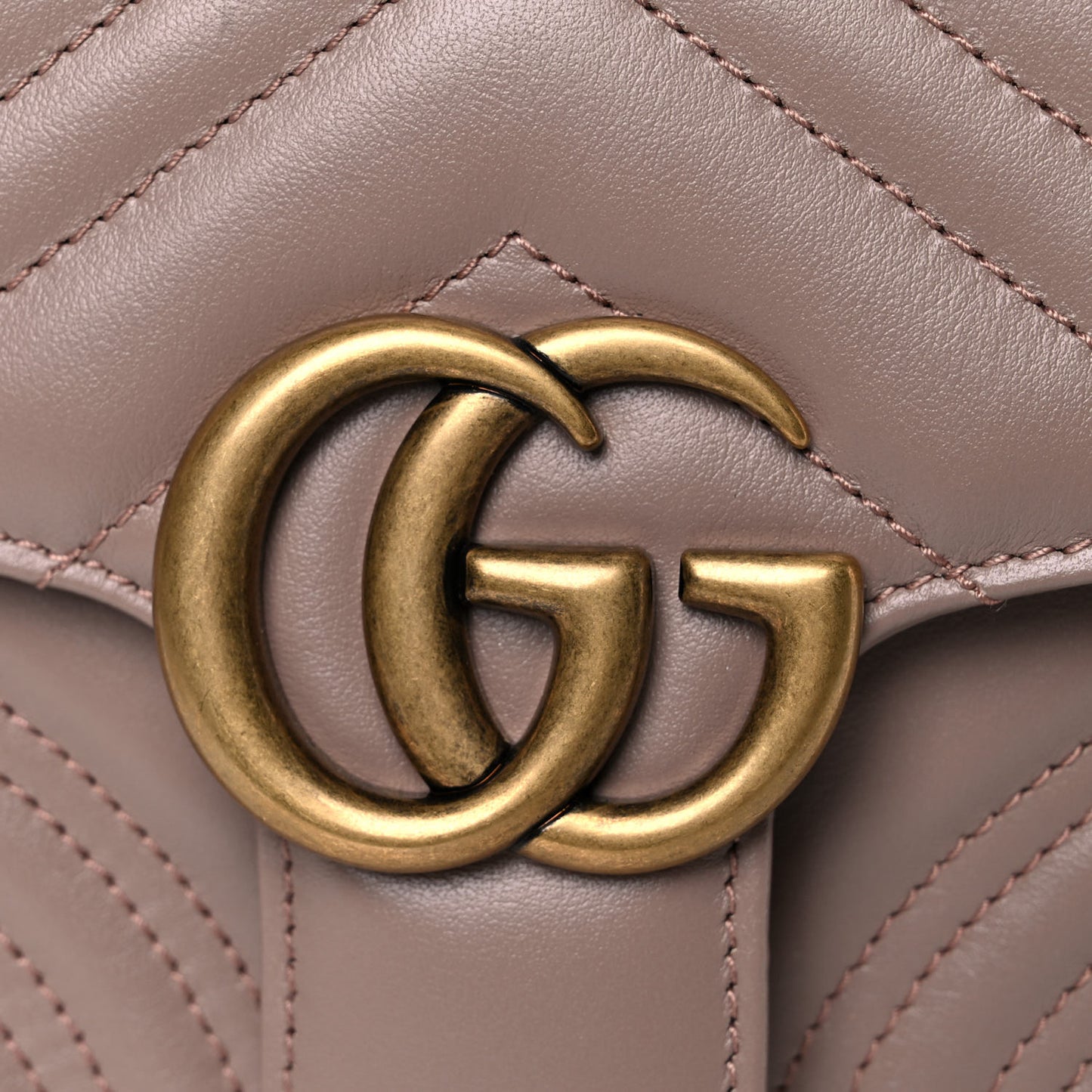 Calfskin Matelasse Mini GG Marmont Top Handle Shoulder Bag Porcelain Rose