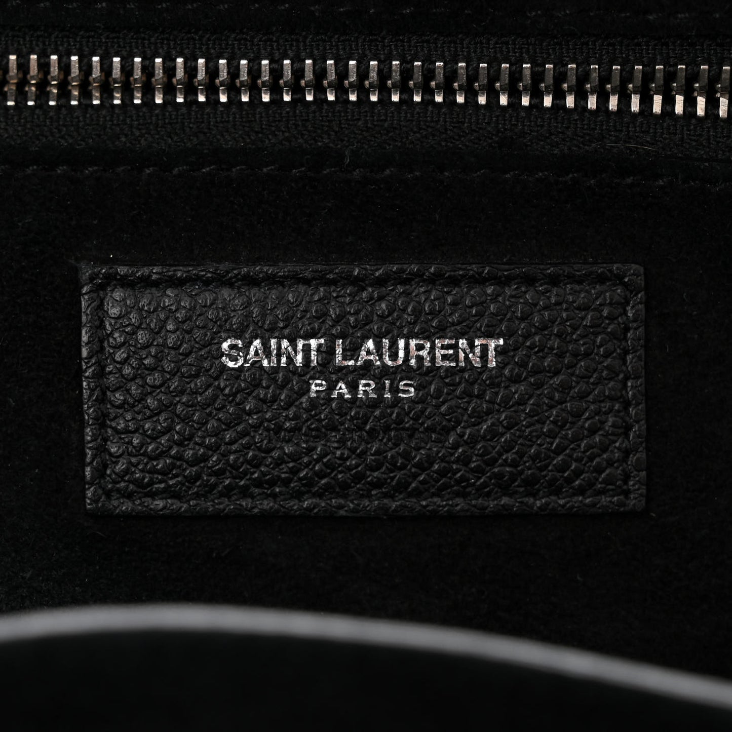 Grained Calfskin Small Cabas Rive Gauche Black