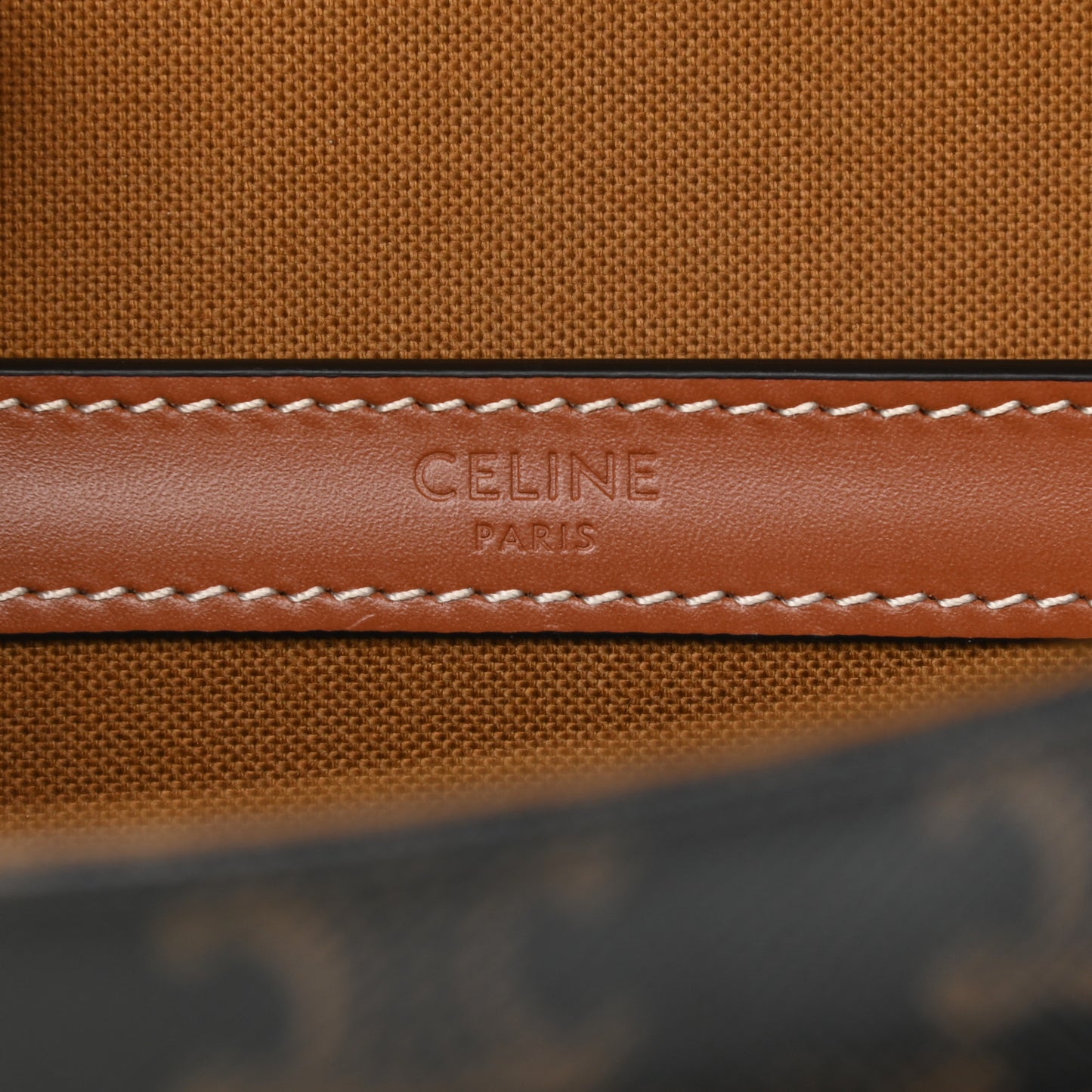 Triomphe Canvas Messenger Folco Bag Tan