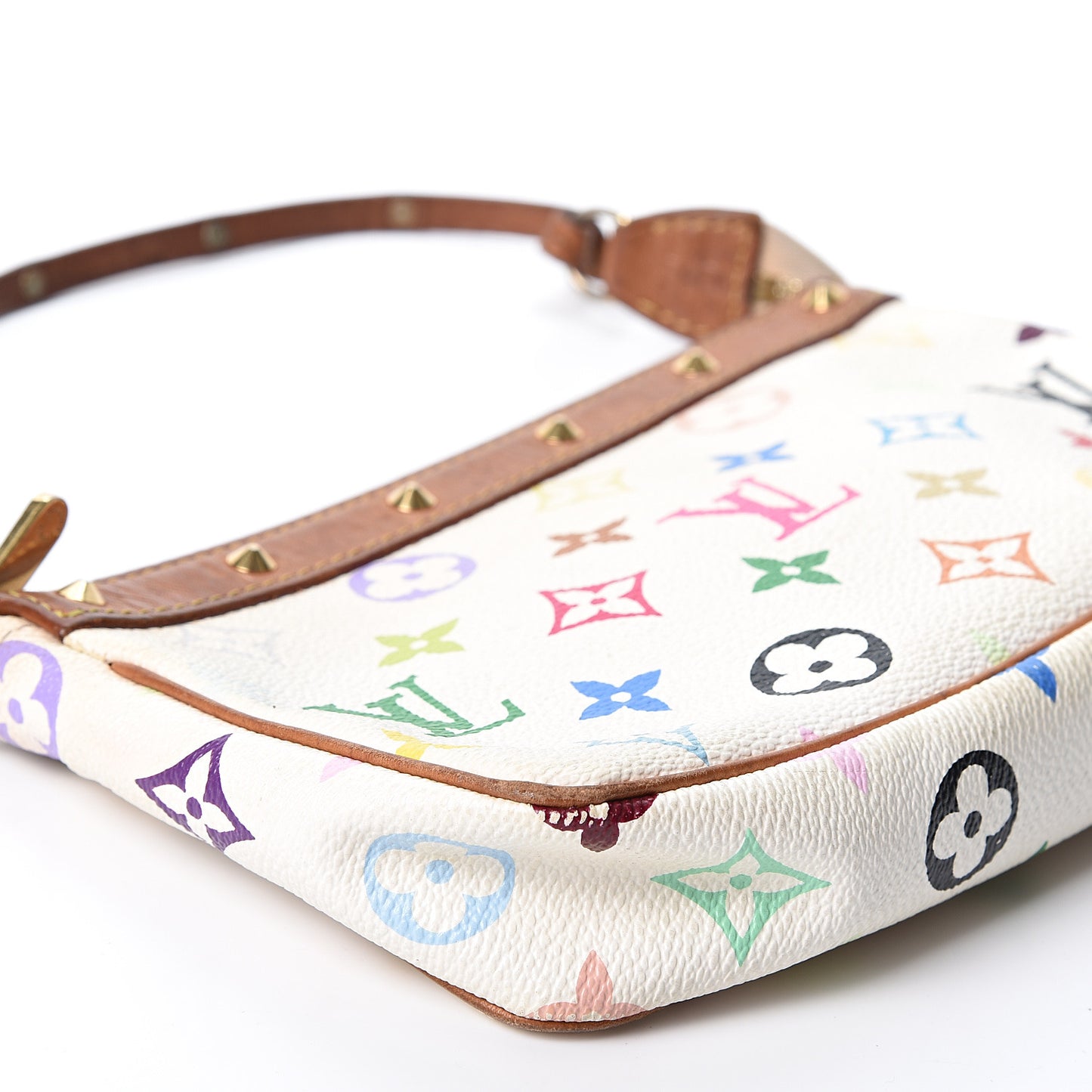 Monogram Multicolor Pochette Accessories White