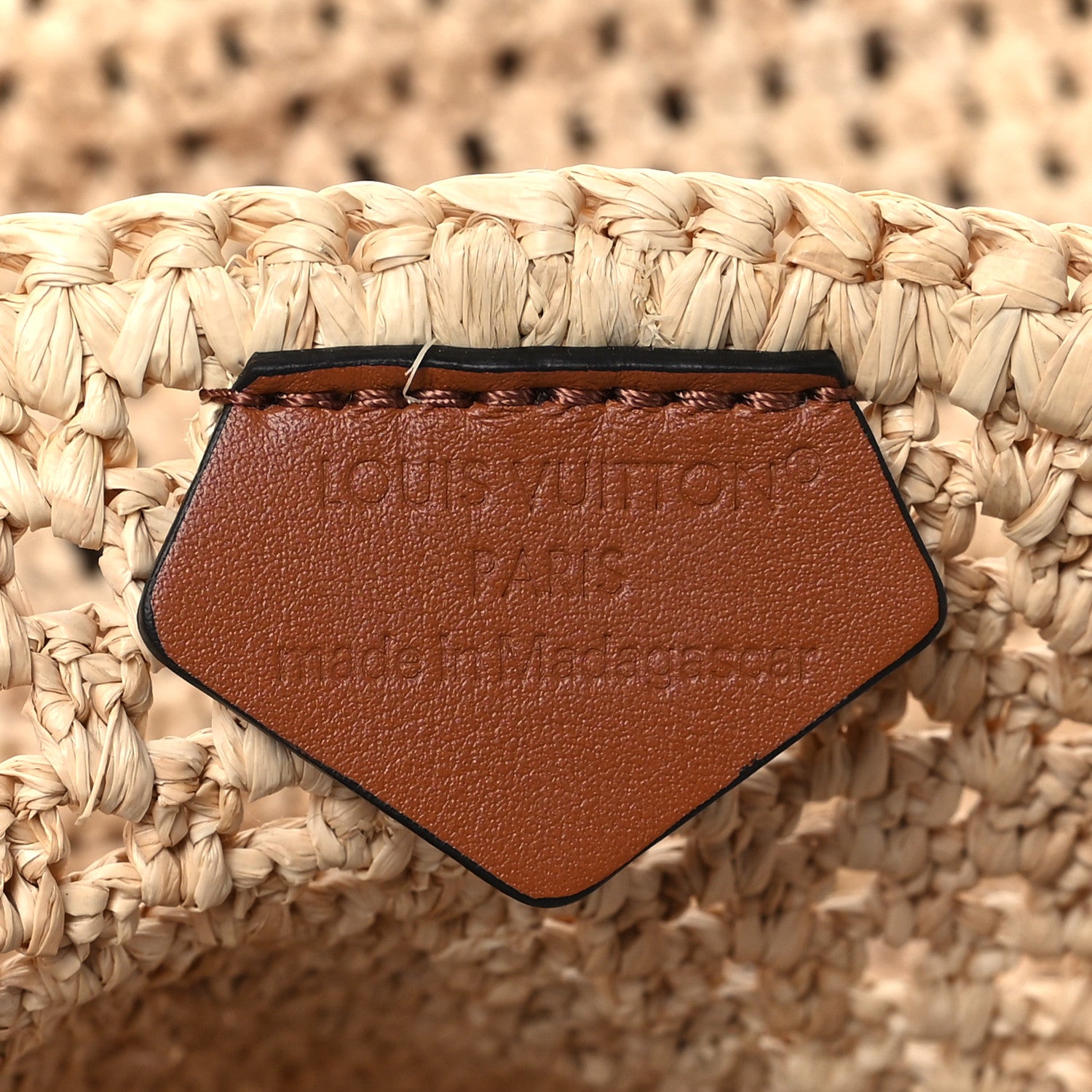 Louis Vuitton Raffia Calfskin Hawaii OnTheGo MM Natural Fuchsia 6 of 8