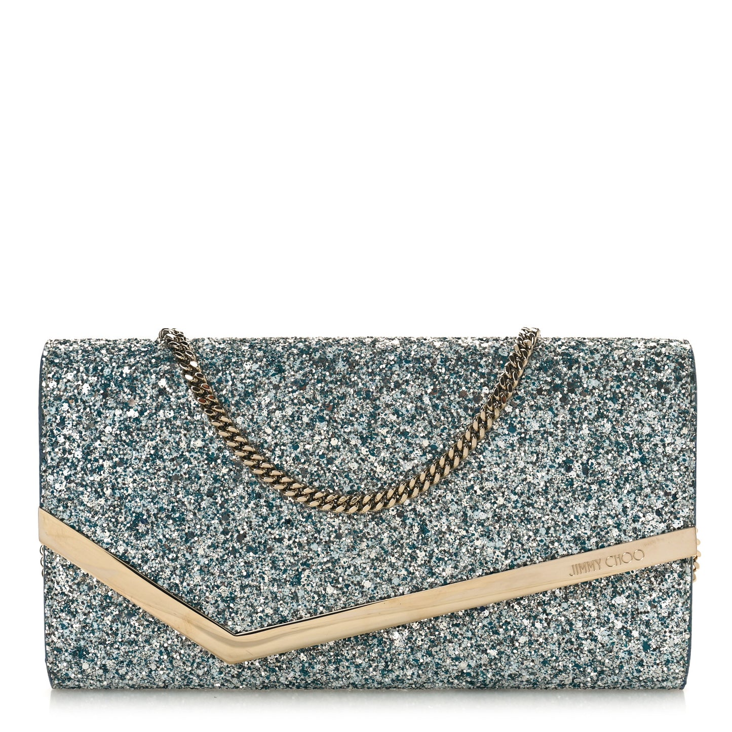 Glitter Emmie Clutch Silver