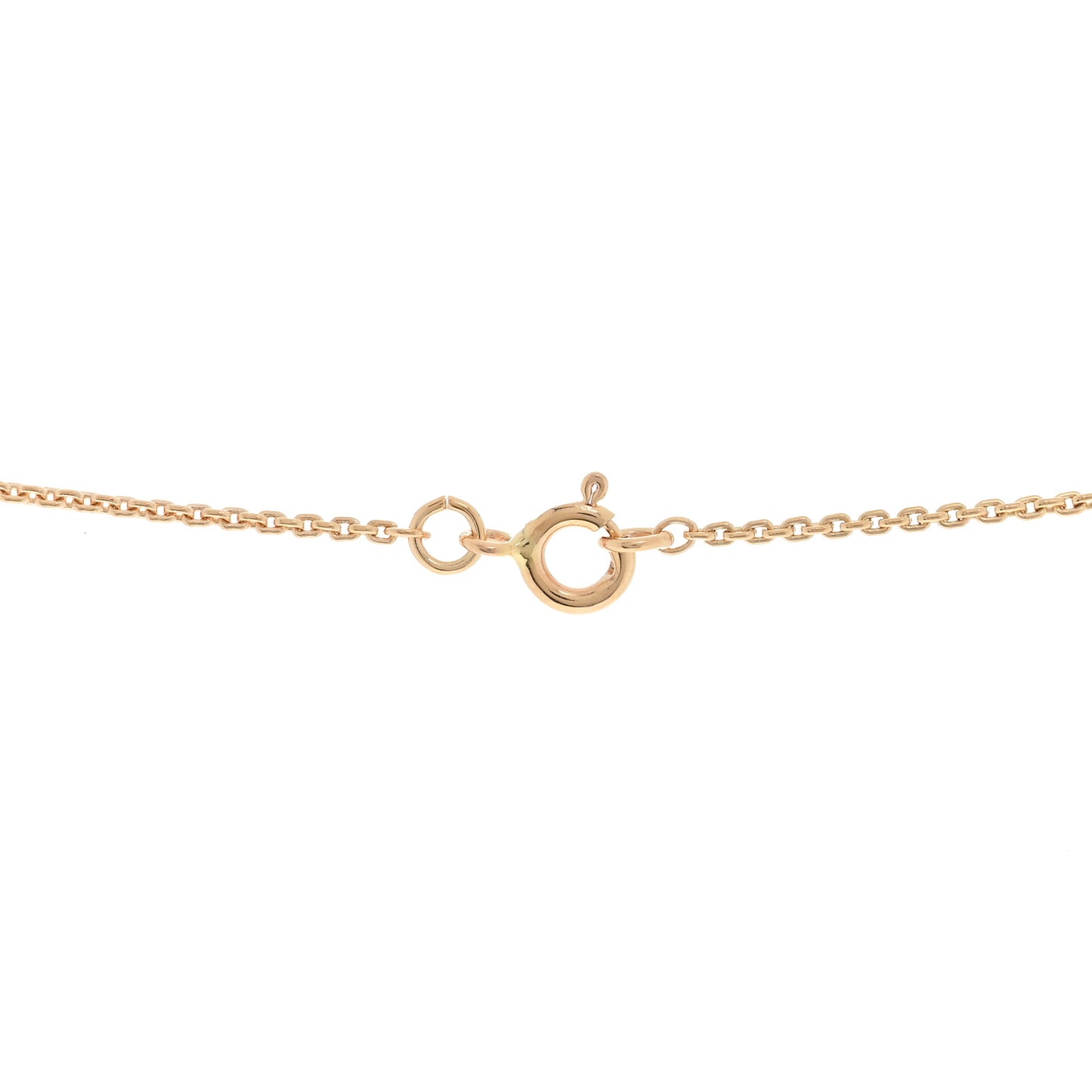 18K Pink Gold LV Volt Upside Down Pendant Necklace