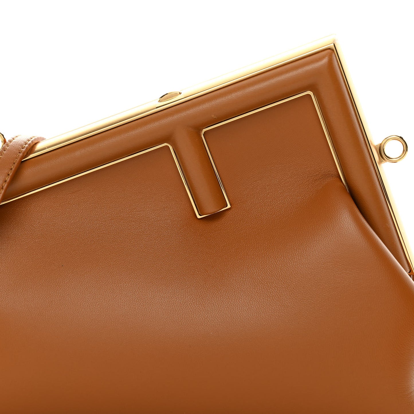 Shiny Nappa Small Fendi First Caramello