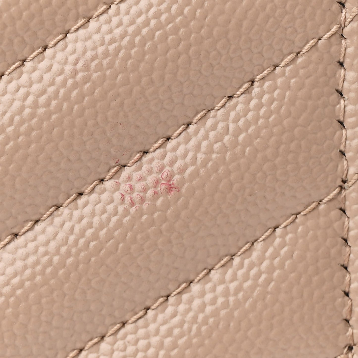 Grain De Poudre Matelasse Chevron Monogram Envelope Clutch Dark Beige
