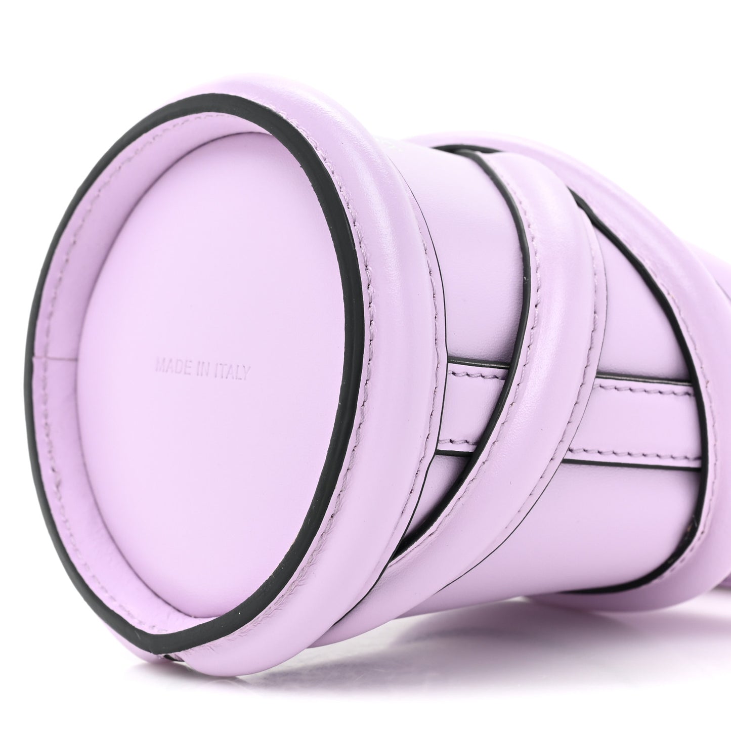 Calfskin Mini Curve Bucket Bag Light Purple