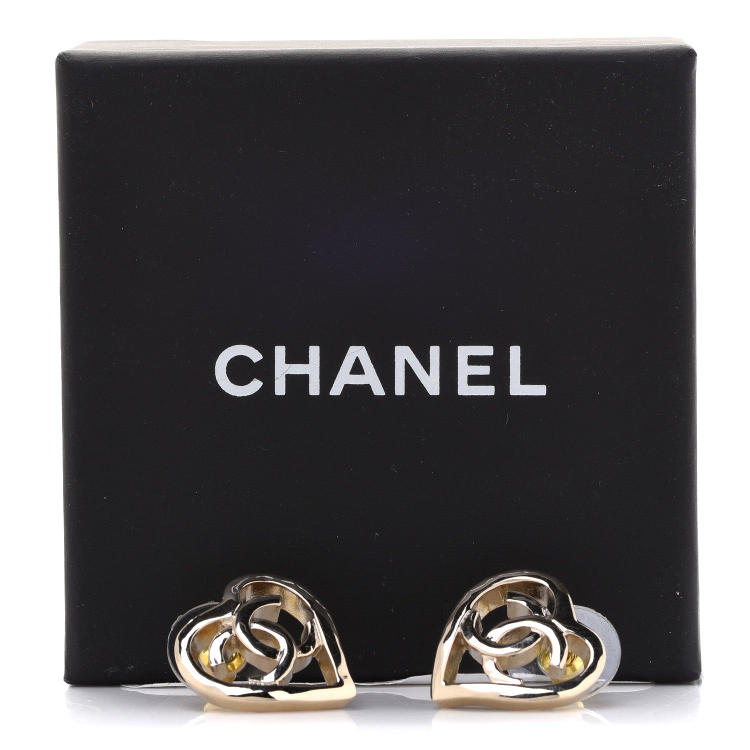 Chanel Metal CC Heart Coco In Love Earrings Gold 5 of 5