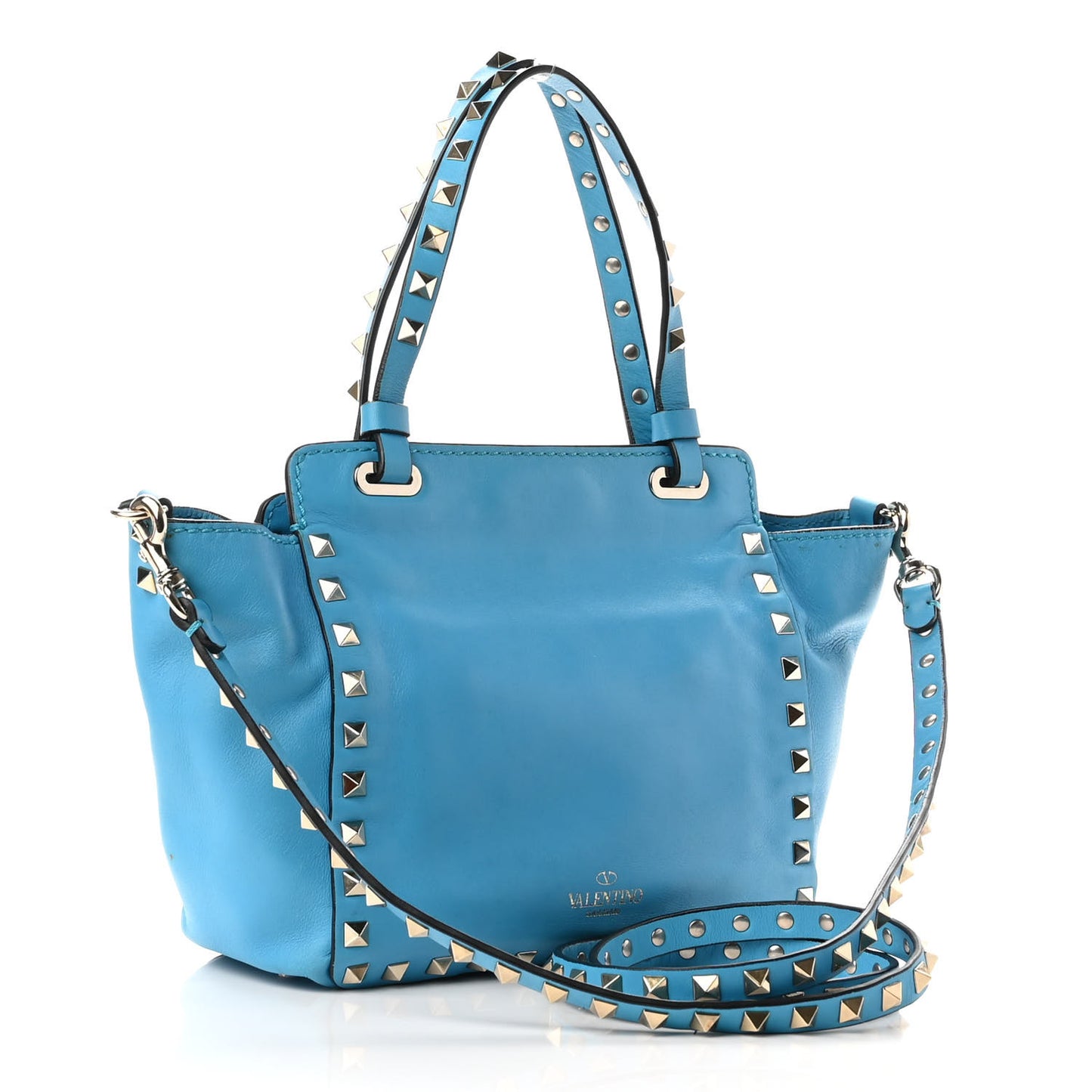 Vitello Mini Rockstud Tote Parrot