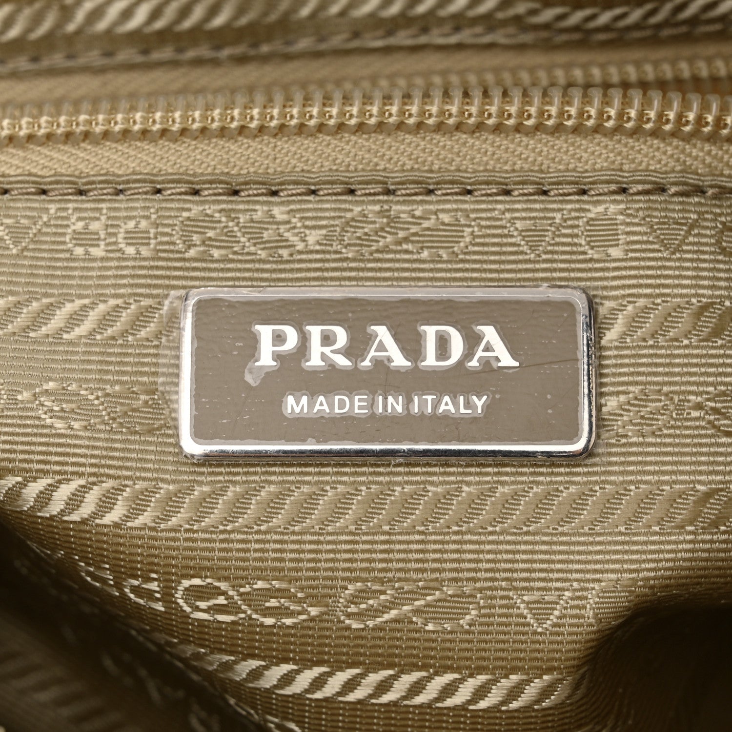 Prada Re-Nylon Vela Saffiano Double Zip Shoulder Bag Deserto 6 of 11