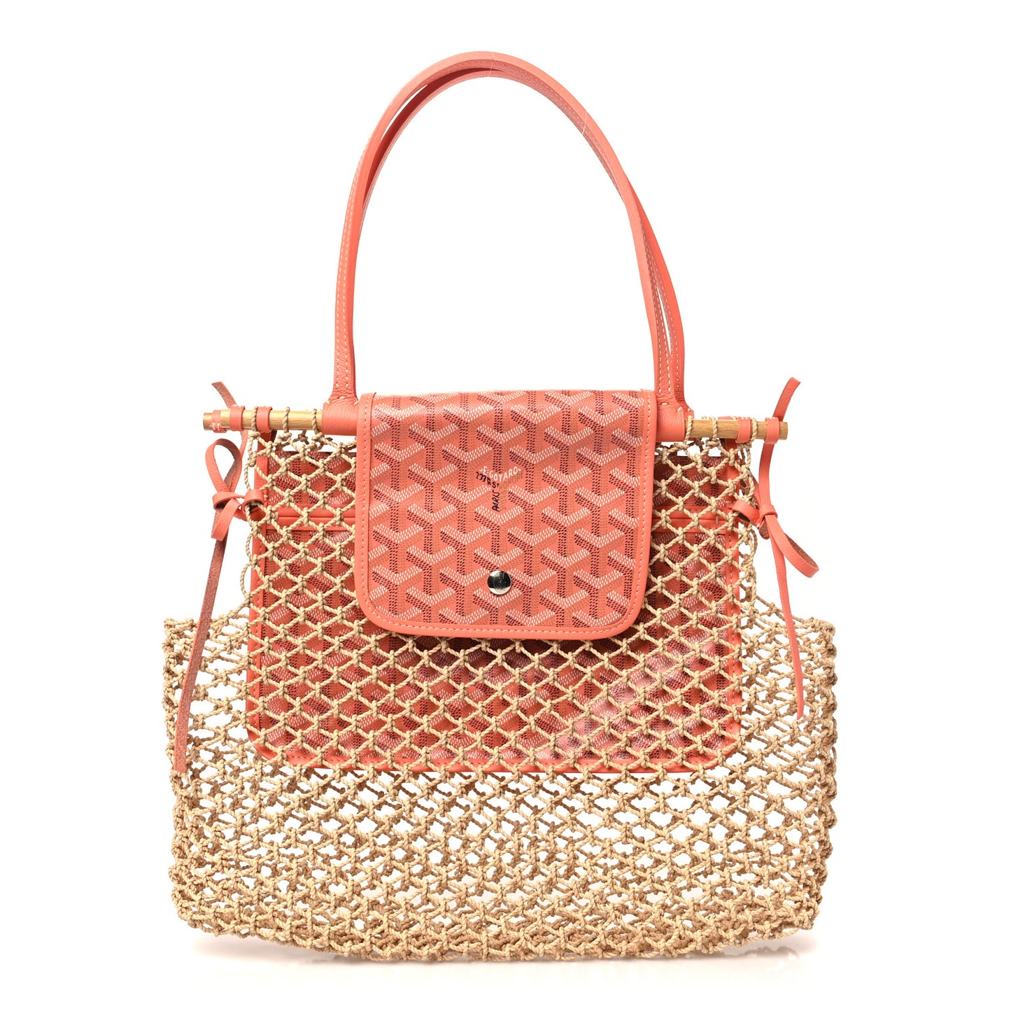 Goyardine Net Aligre Tote Coral