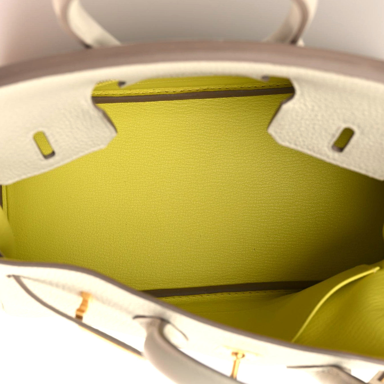 Togo Horseshoe Birkin 25 Craie Lime