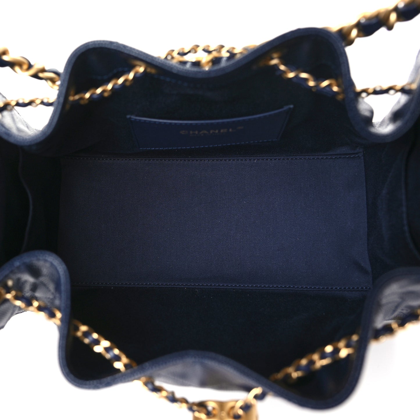 Caviar Quilted Small Chanel 25 Handbag Dark Navy