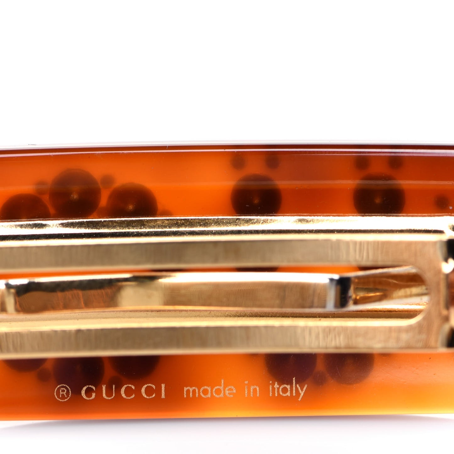 Resin Crystal Single Hair Barrette Tortoiseshell