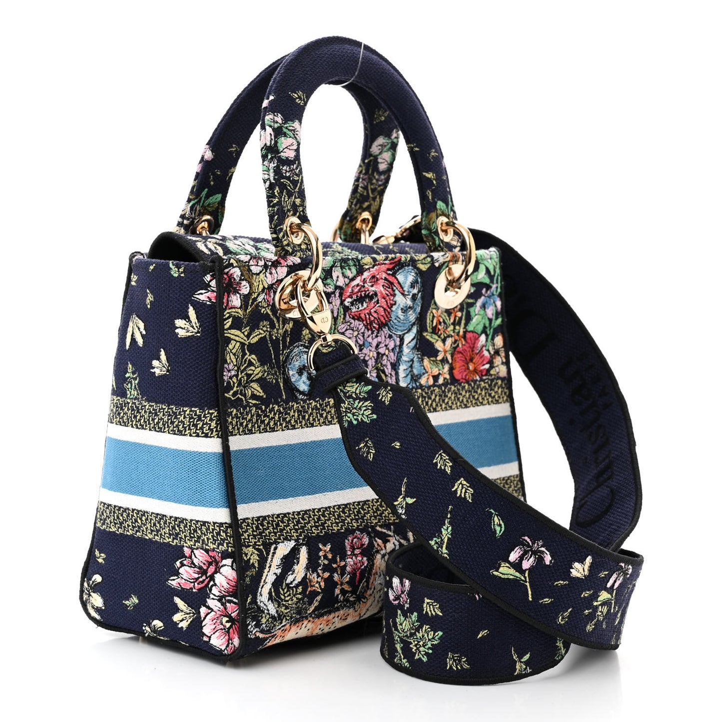 Canvas D-Constellation Embroidered Medium Lady D-Lite Bleu Multicolor