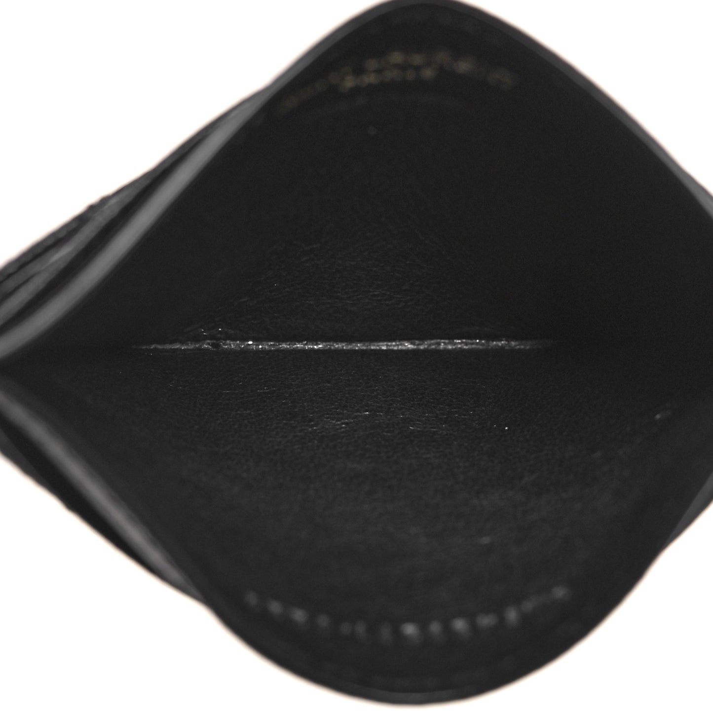 Grain De Poudre Matelasse Chevron Monogram Credit Card Case Black