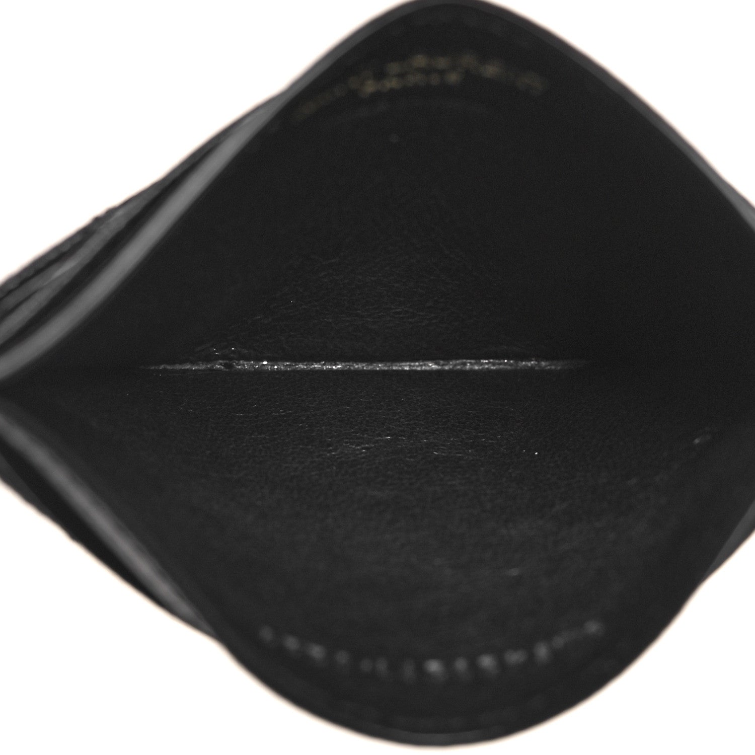 Saint Laurent Grain De Poudre Matelasse Chevron Monogram Credit Card Case Black 5 of 7