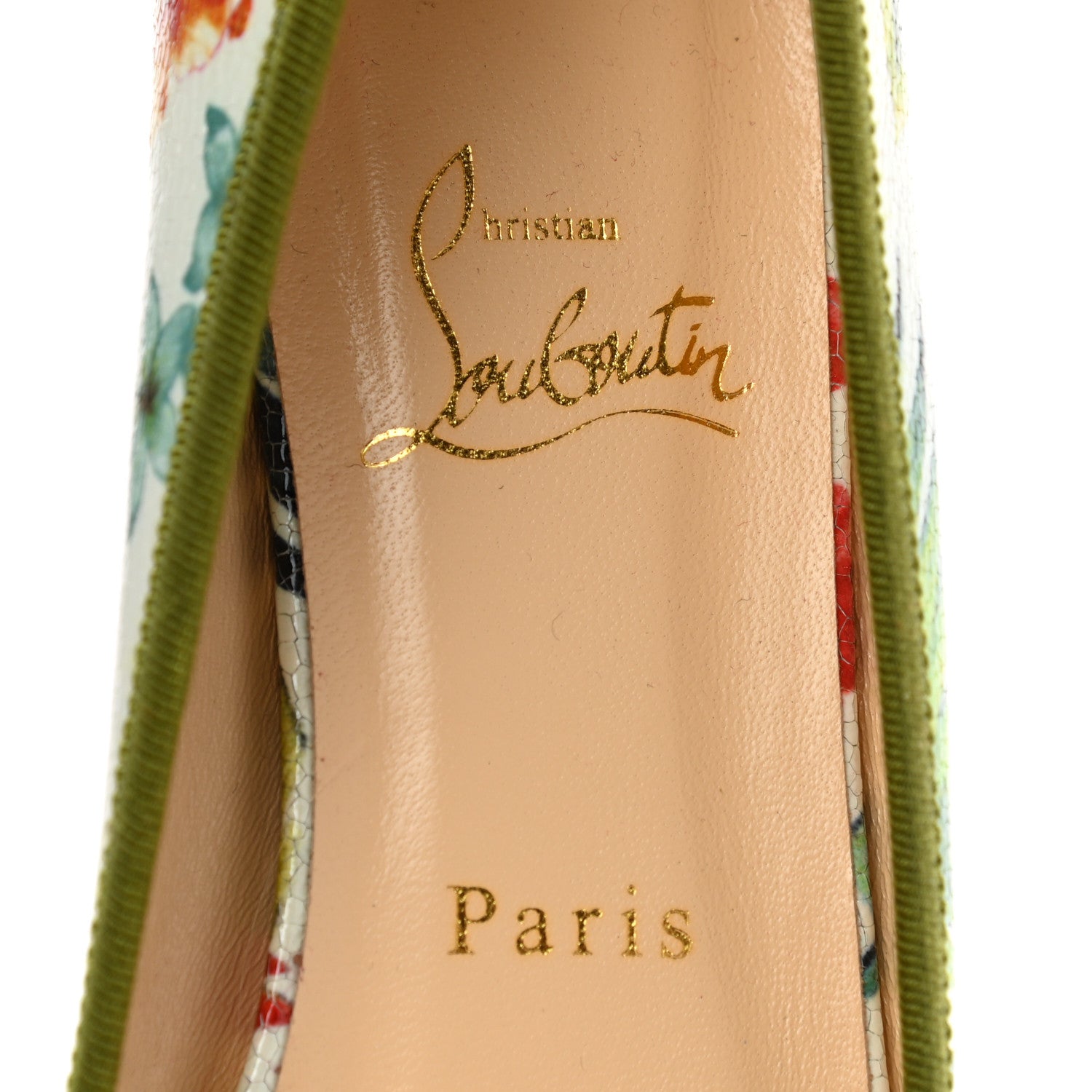 Christian Louboutin Embossed Leather Hawaii Flats 36.5 Multicolor 7 of 8