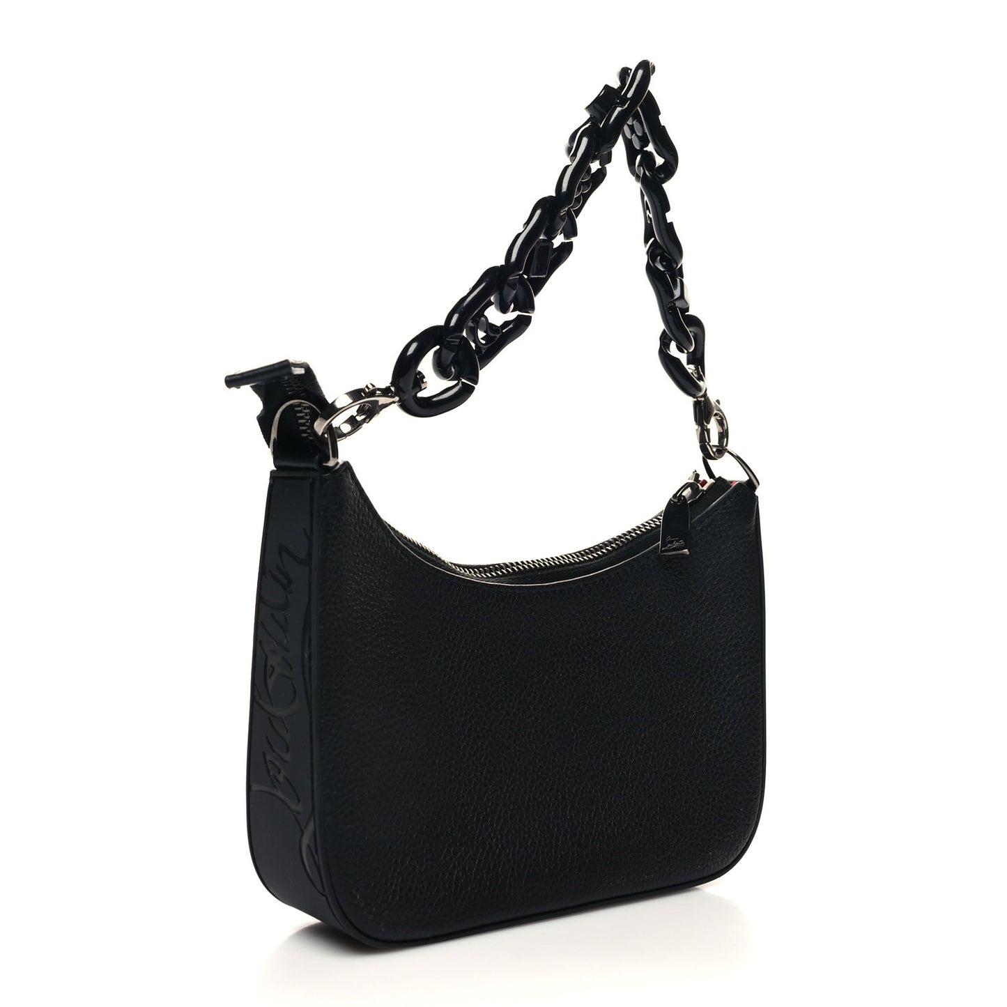 Calfskin Mini Loubila Chain Shoulder Bag Black