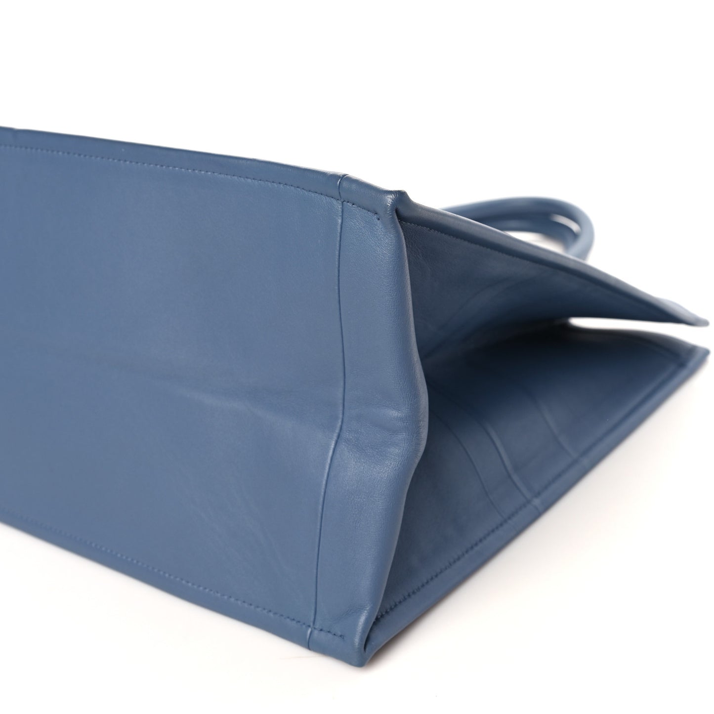 Calfskin Embossed Large Book Tote Blue