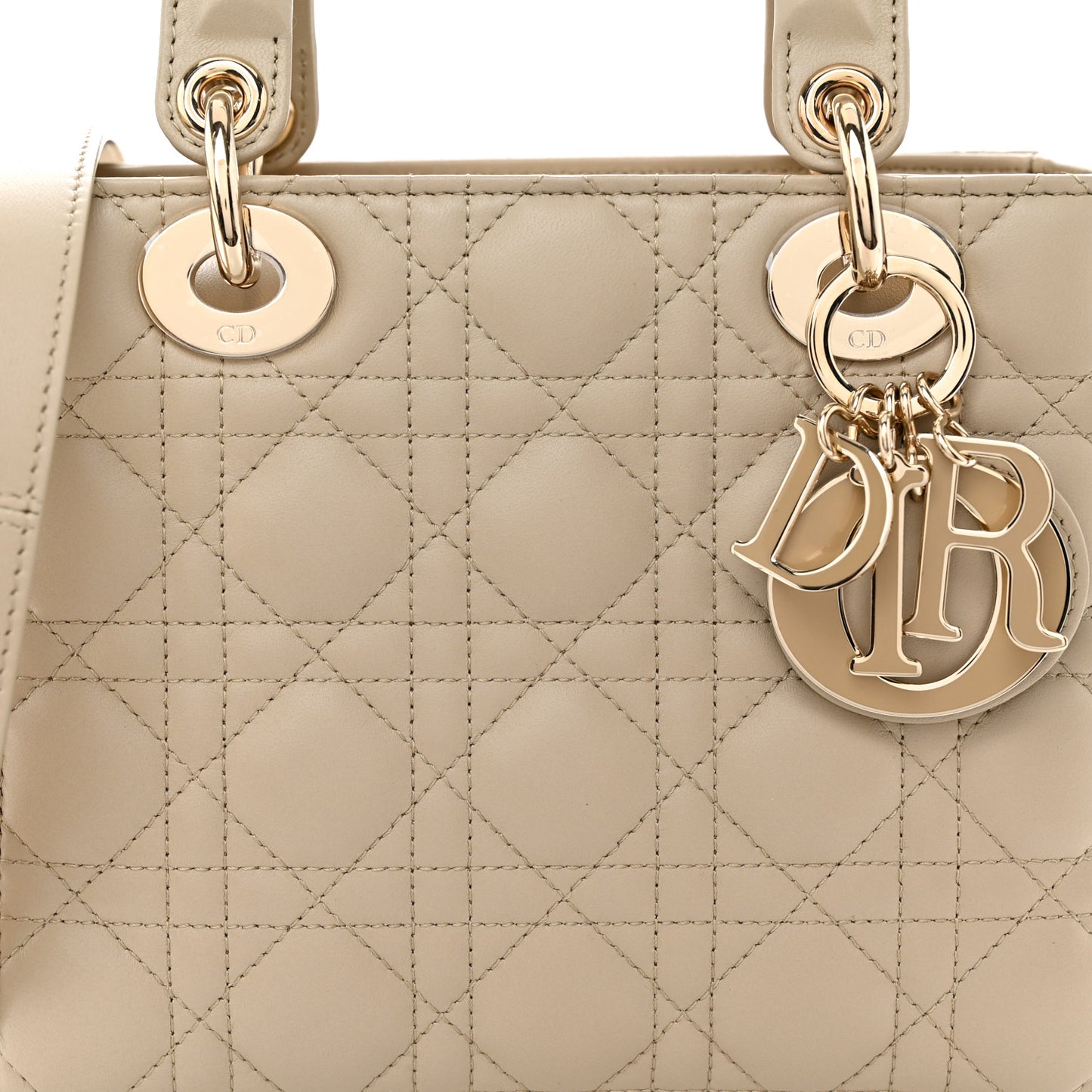 Lambskin Cannage Small My ABCDior Lady Dior Beige