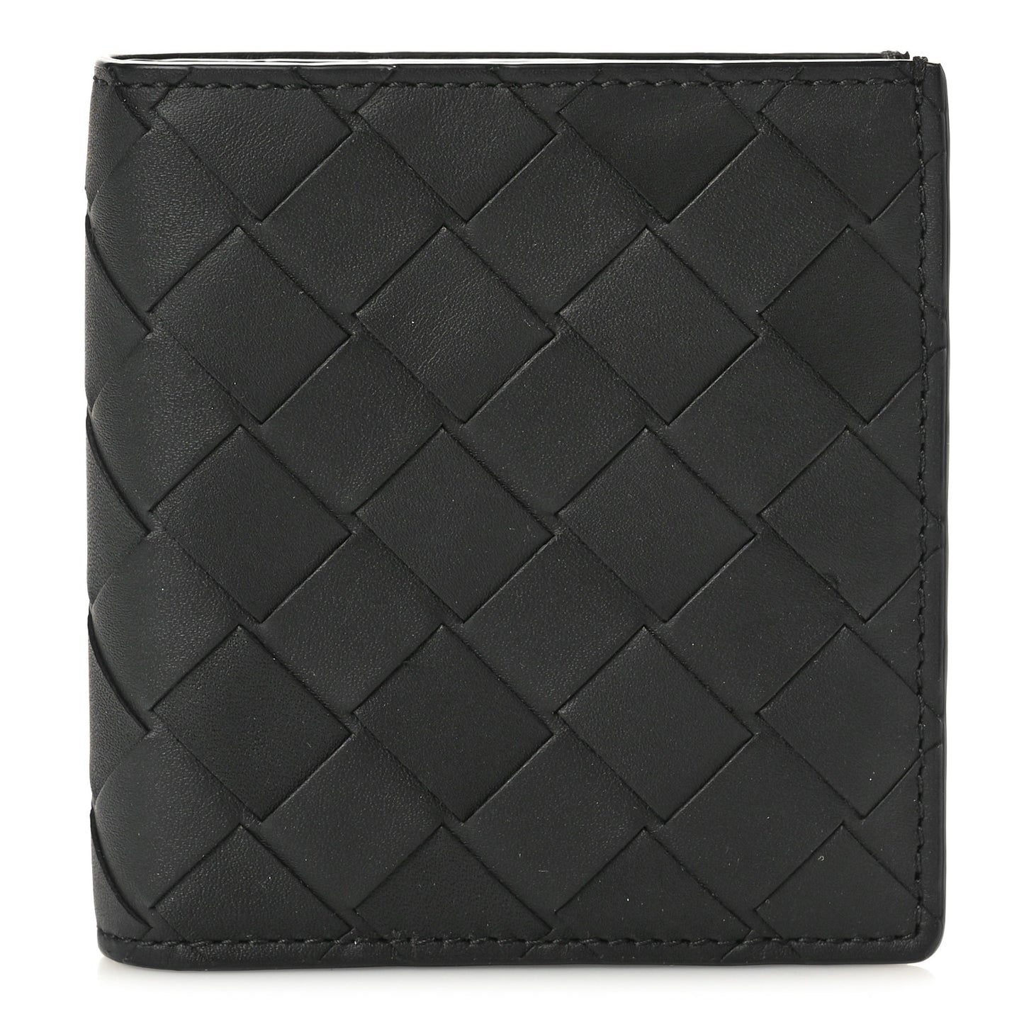Nappa Intrecciato Medium Bi-Fold Wallet Black