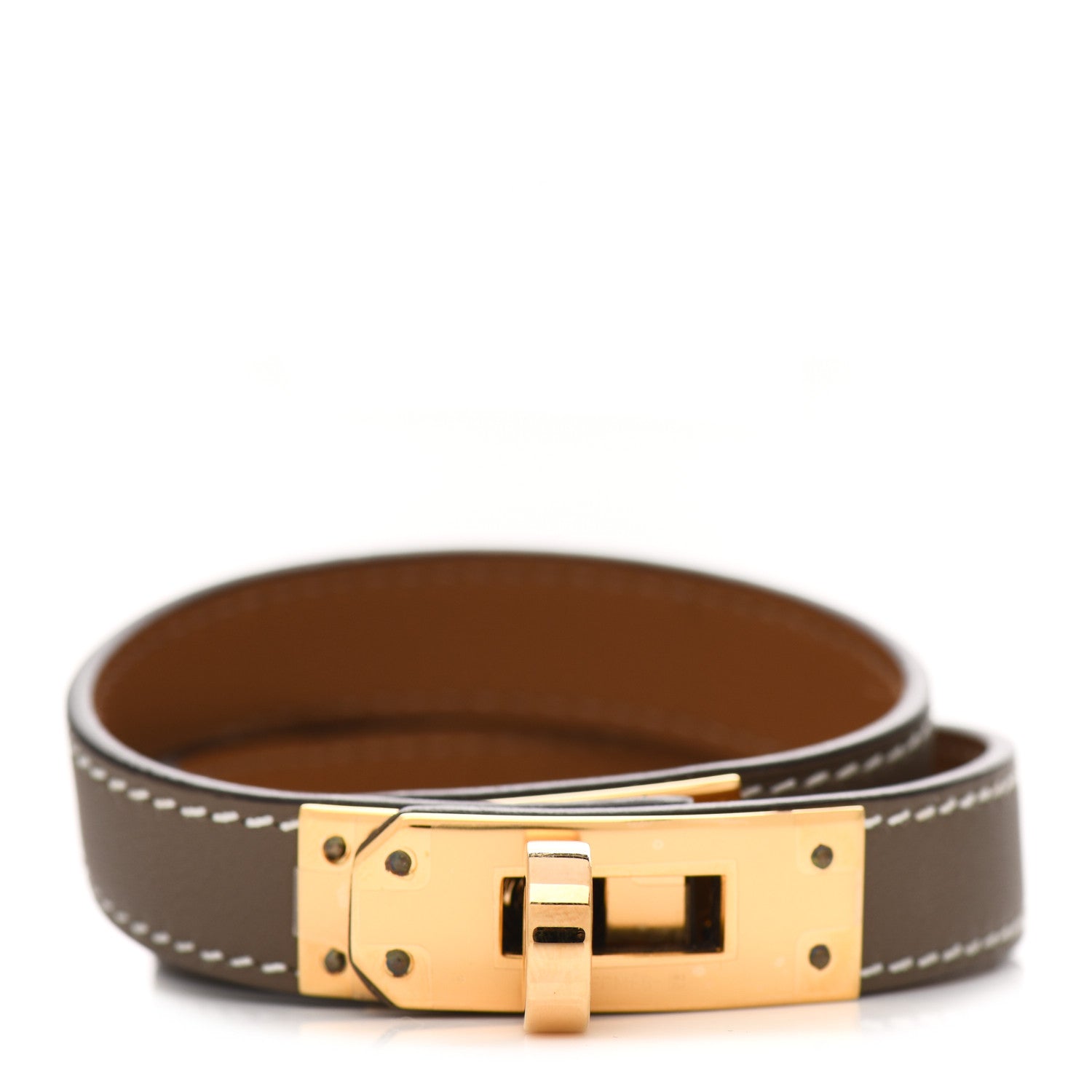 Hermes Swift Kelly Double Tour Bracelet T2 Etoupe 1 of 4