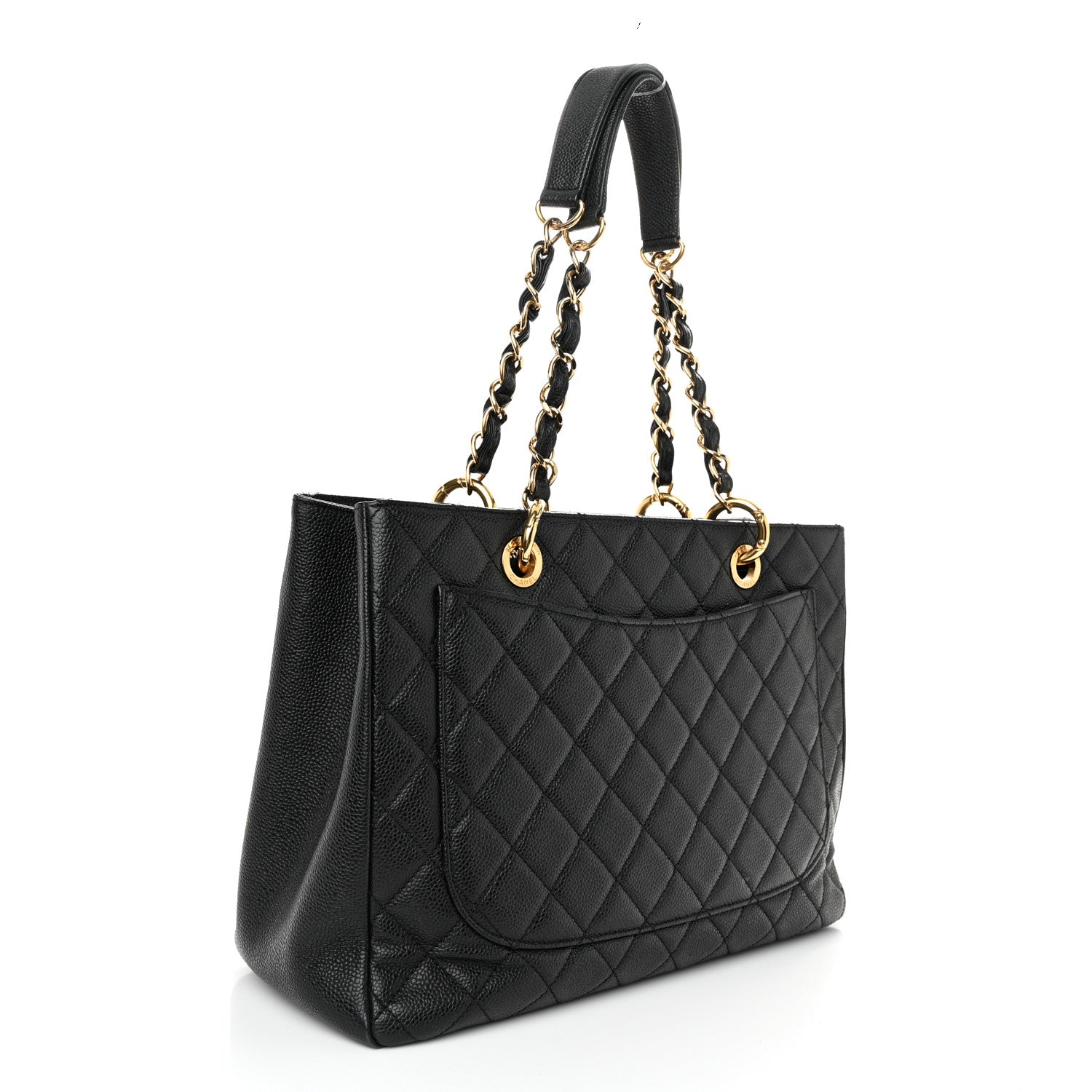 Chanel Caviar Quilted Grand Shopping Tote GST Black 3 of 11