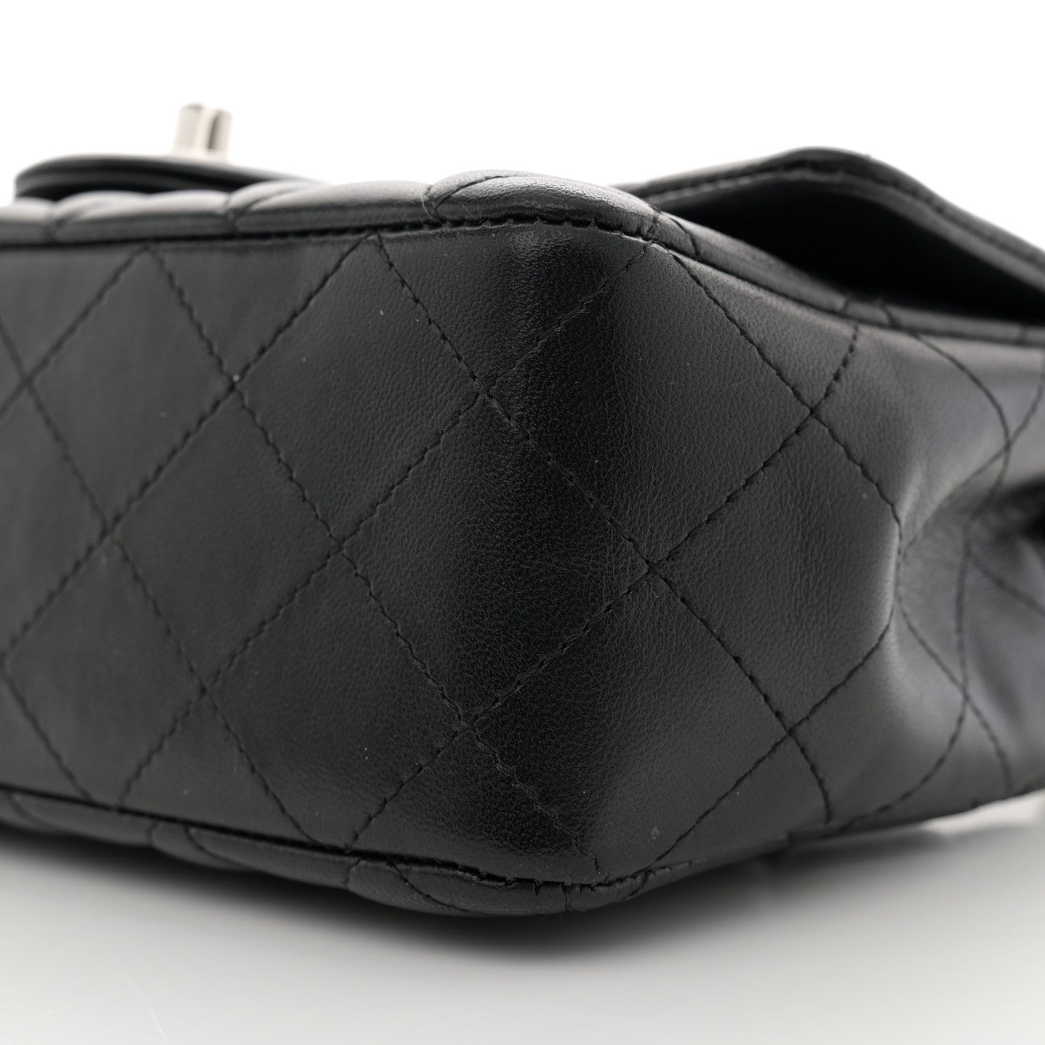 Chanel Lambskin Quilted Mini Rectangular Flap Black 10 of 11