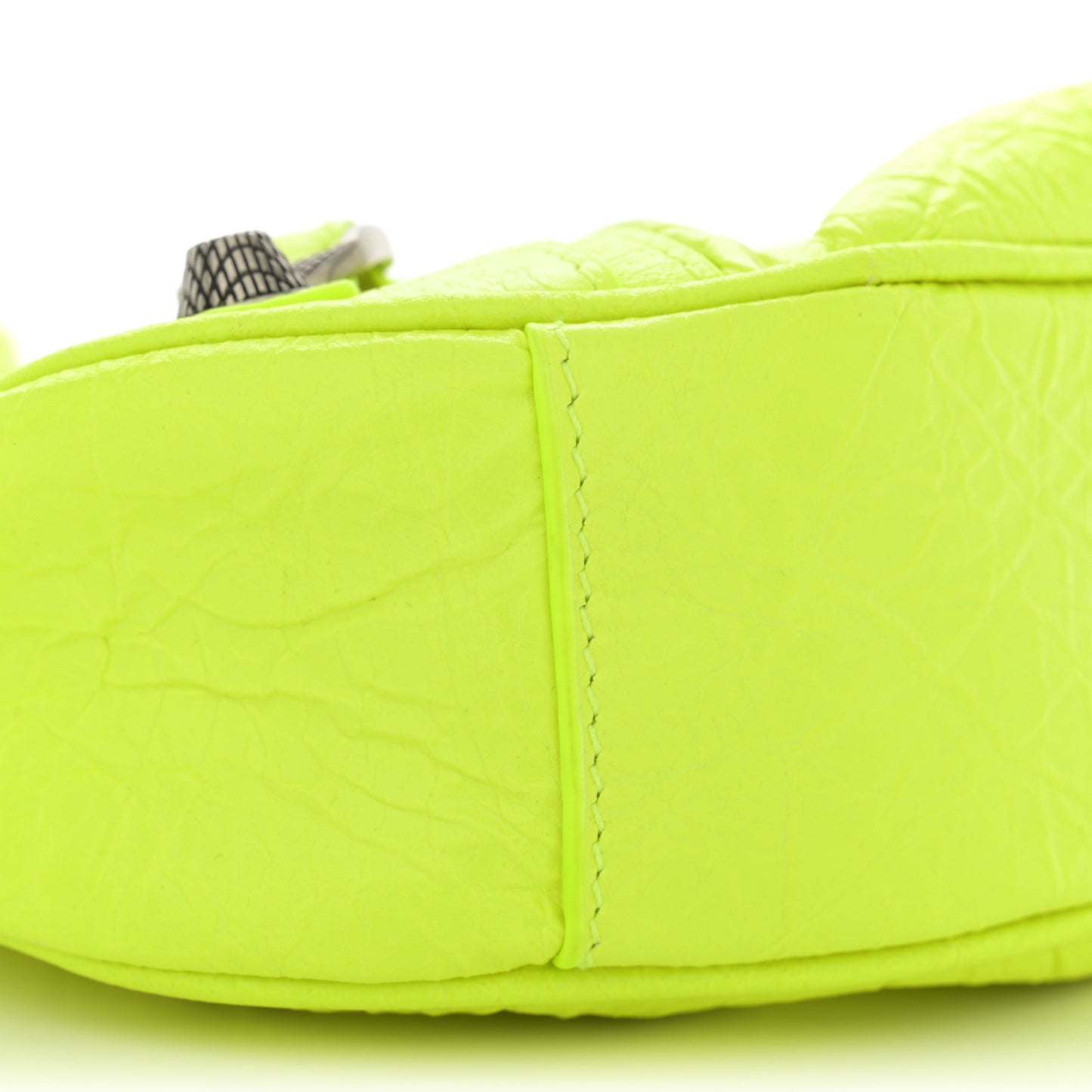 Agneau Arena Le Cagole Shoulder Bag XS Fluo Yellow