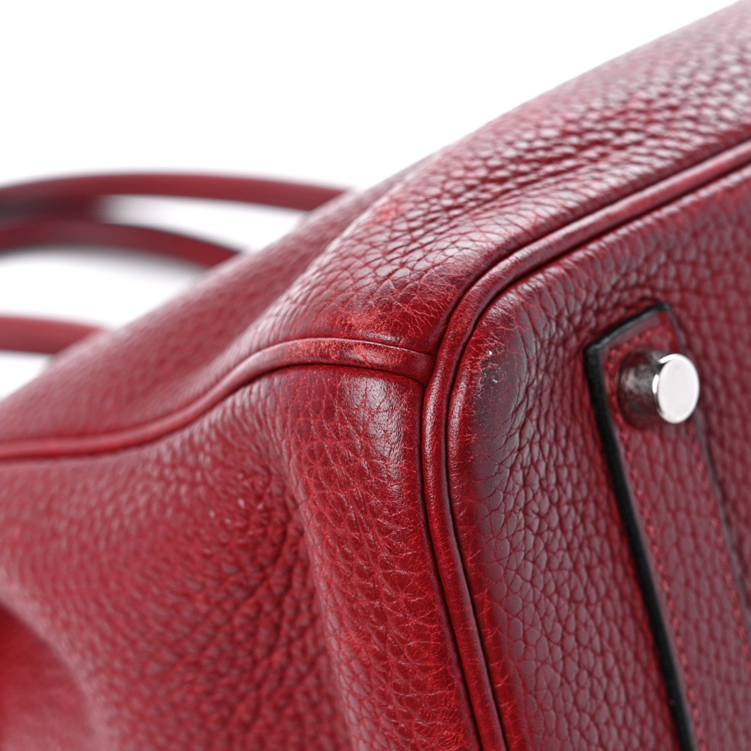 Hermes Taurillon Clemence BIRKIN 35 Rouge H 11 of 18