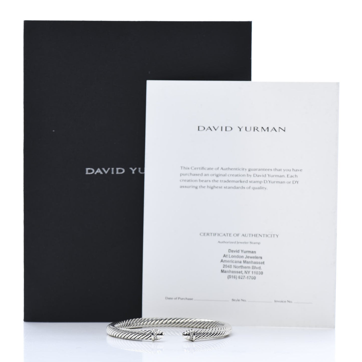 Sterling Silver Diamond 5mm Cable Classics Dome Bracelet