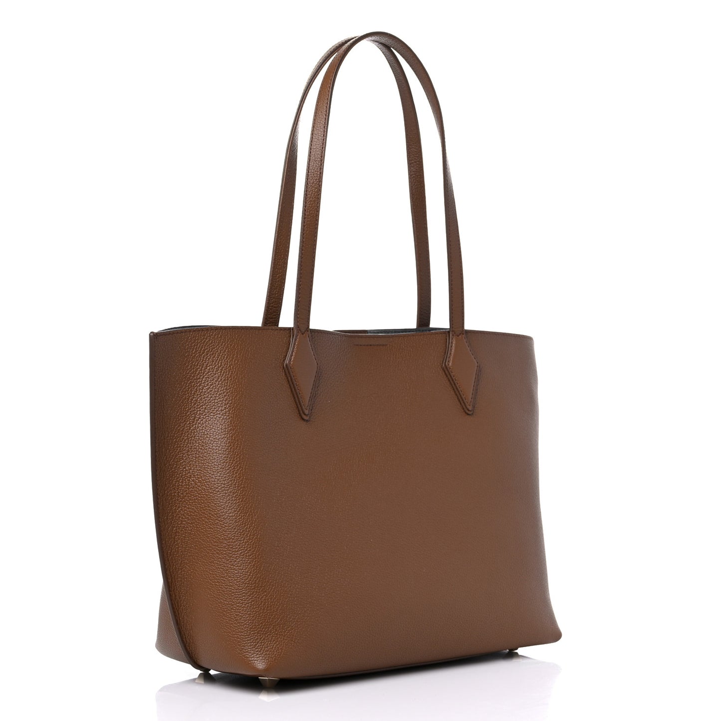 Grained Calfskin Medium Yris Shopper Tote Brown Cognac