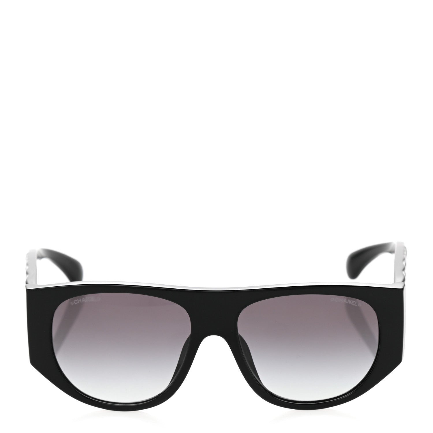 Chanel Acetate Quilted CC Pilot Sunglasses 71465 Black 2 of 8
