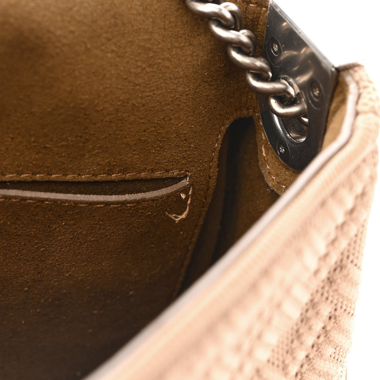 Fendi Technical Fabric FF Midi Chain Baguette Sand 10 of 11