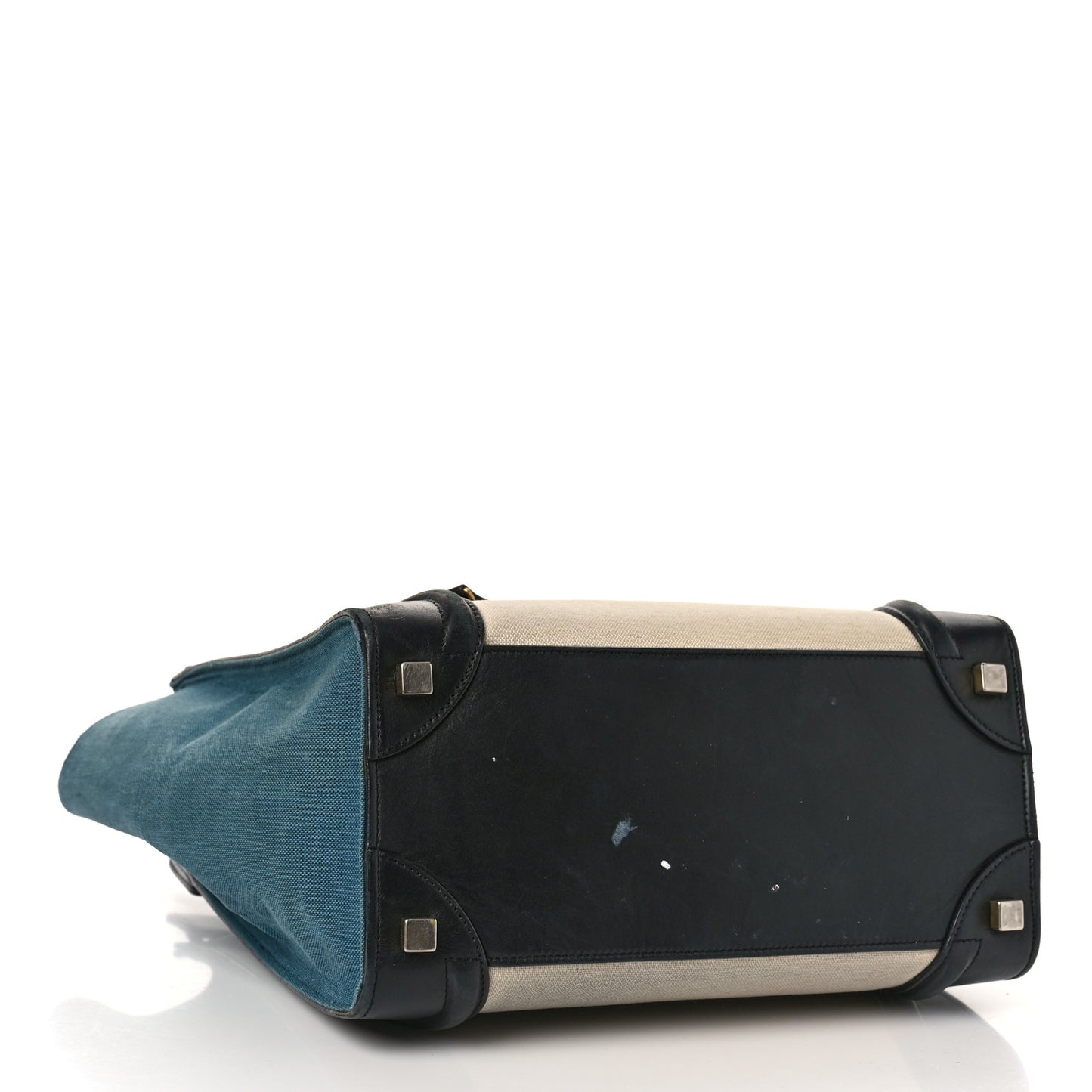 Canvas Smooth Calfskin Micro Tri-Color Luggage Royal