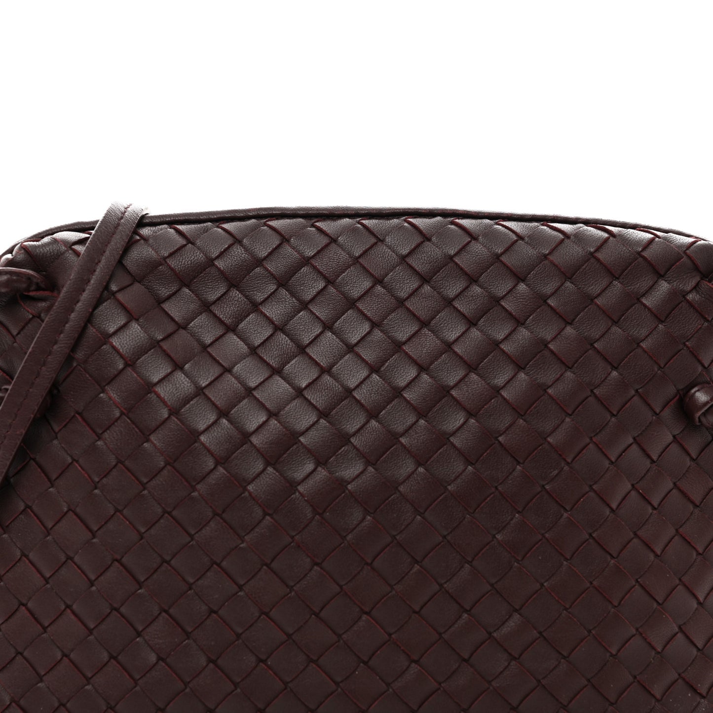 Nappa Intrecciato Nodini Crossbody Messenger Burgundy