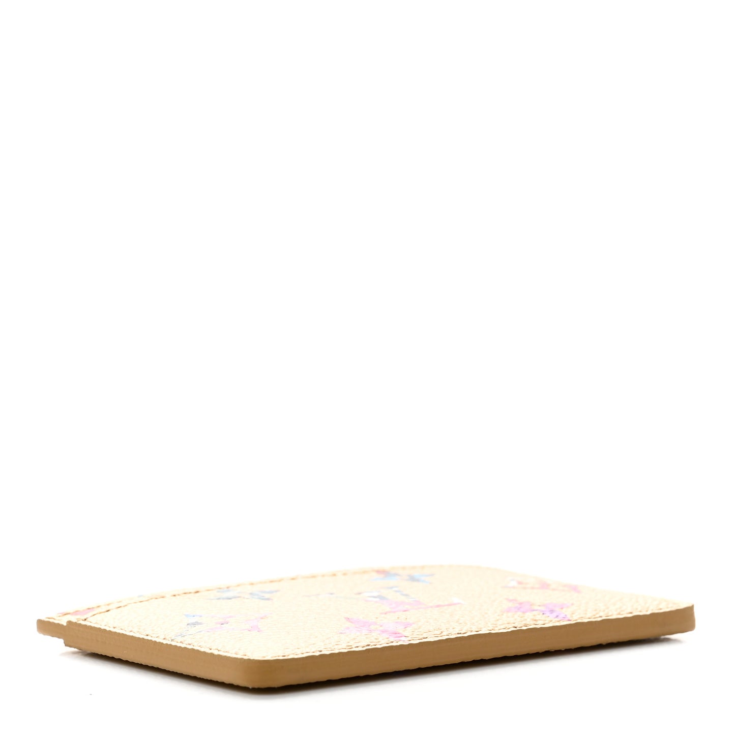 Metallic Monogram LV Garden Card Holder Gold
