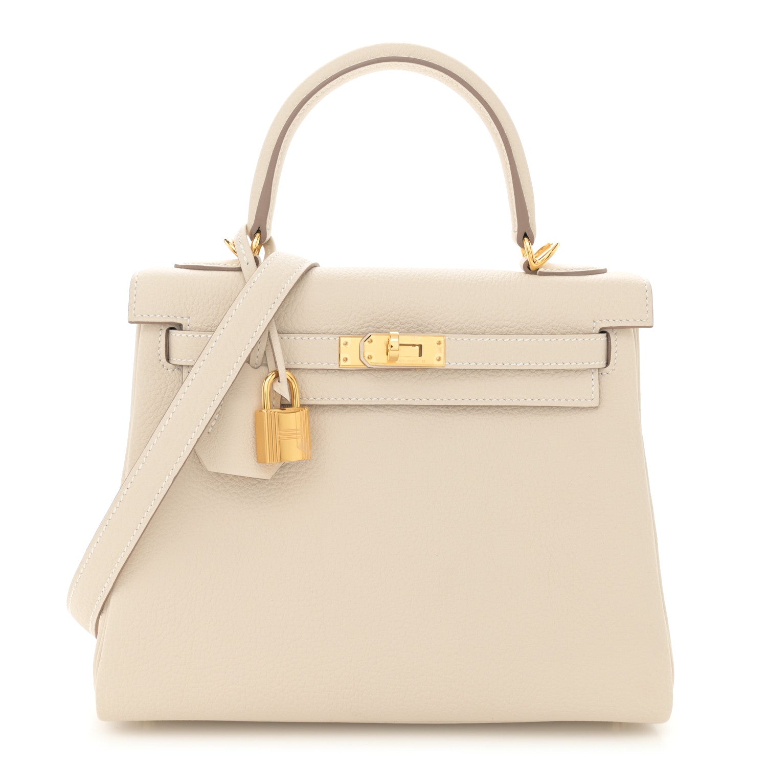 Hermes Togo Kelly Retourne 25 Craie 1 of 11