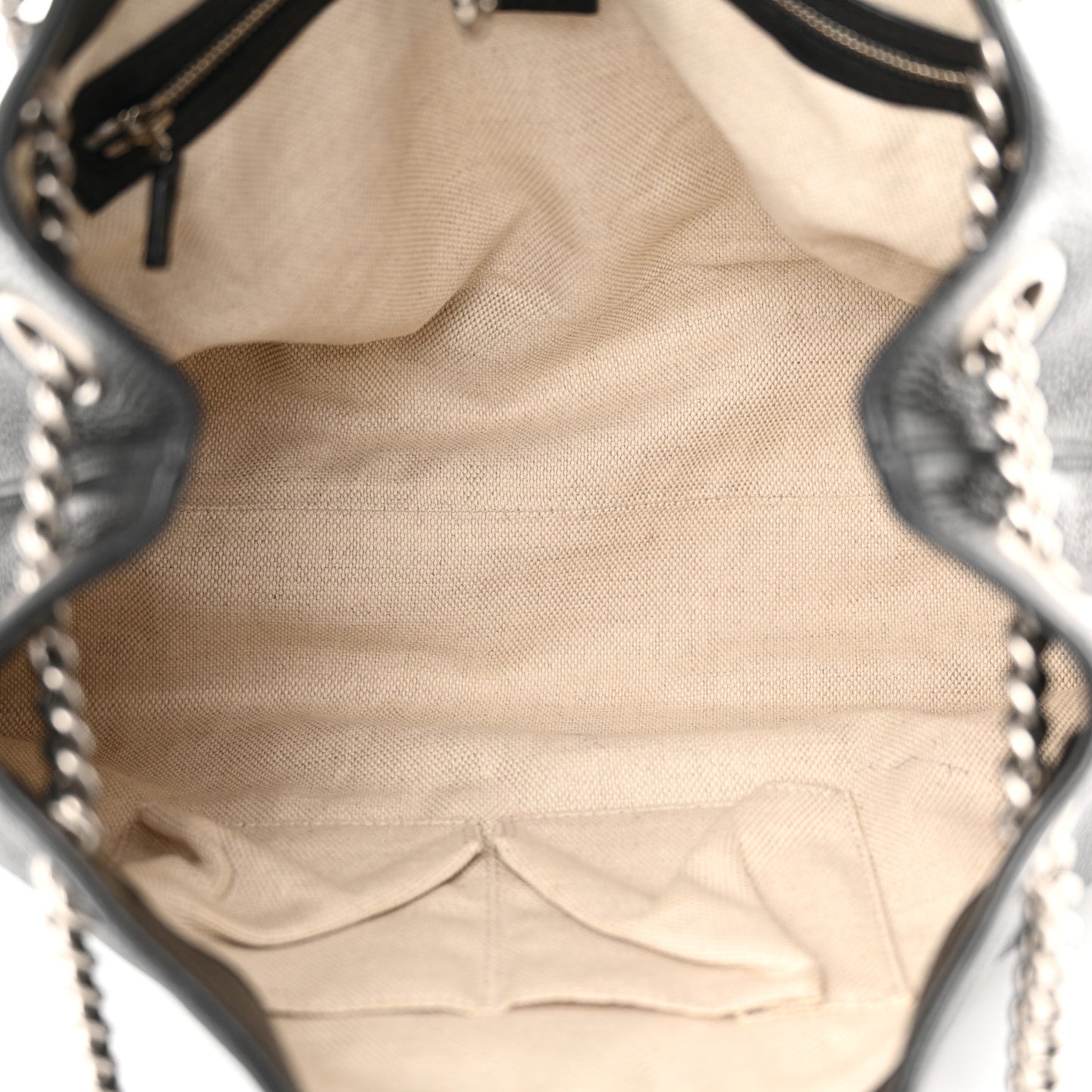 Pebbled Calfskin Studded Medium Soho Chain Shoulder Bag Black