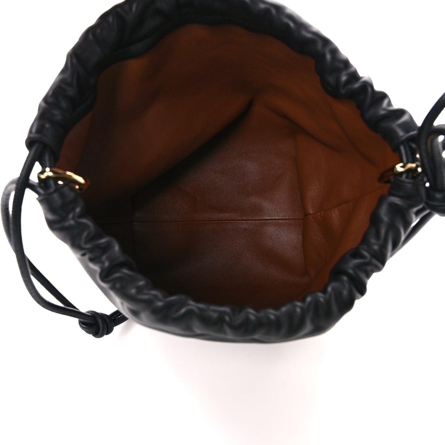 Nappa Vlogo Pouf Pouch Black