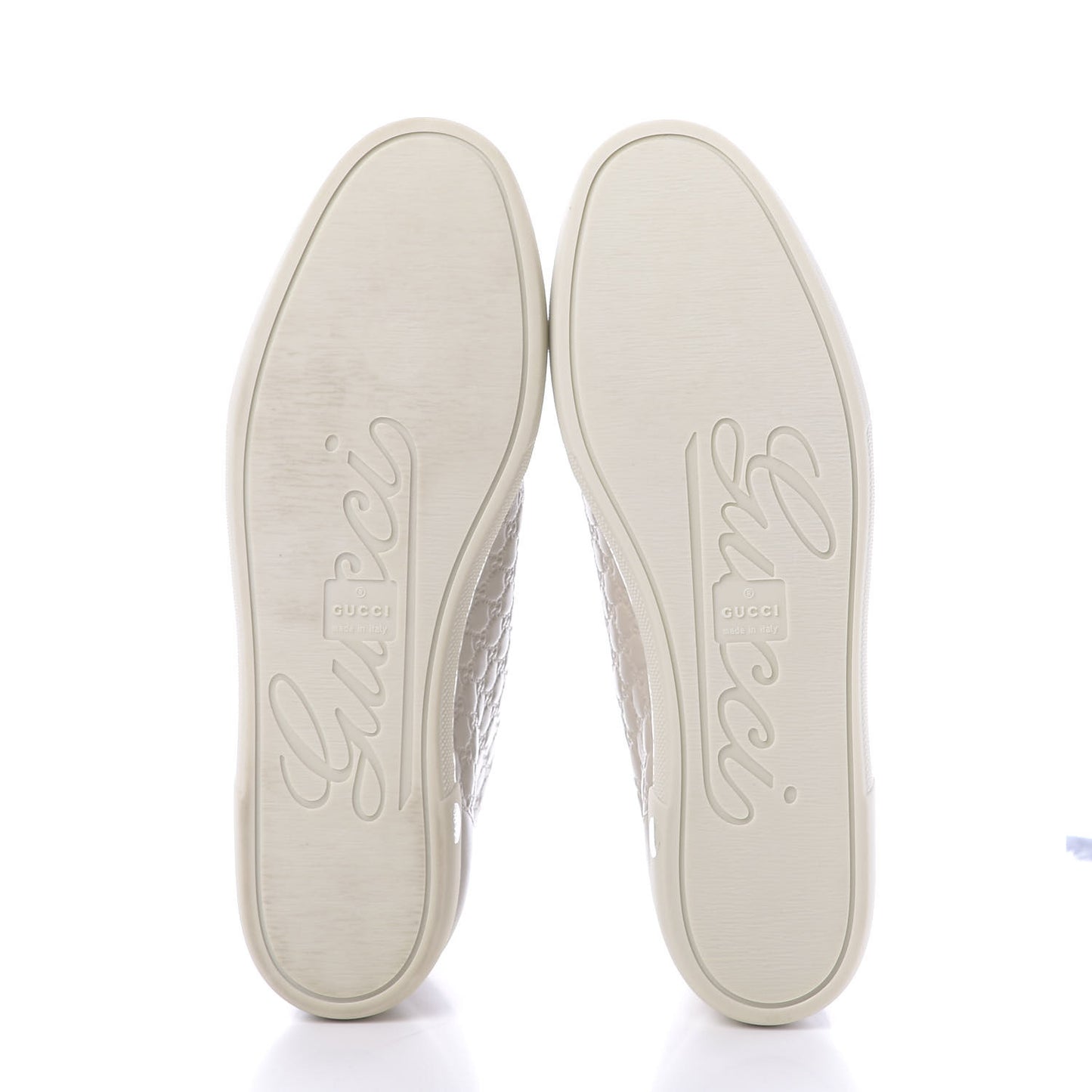 Microguccissima Womens High Top Sneakers 38.5 Off White